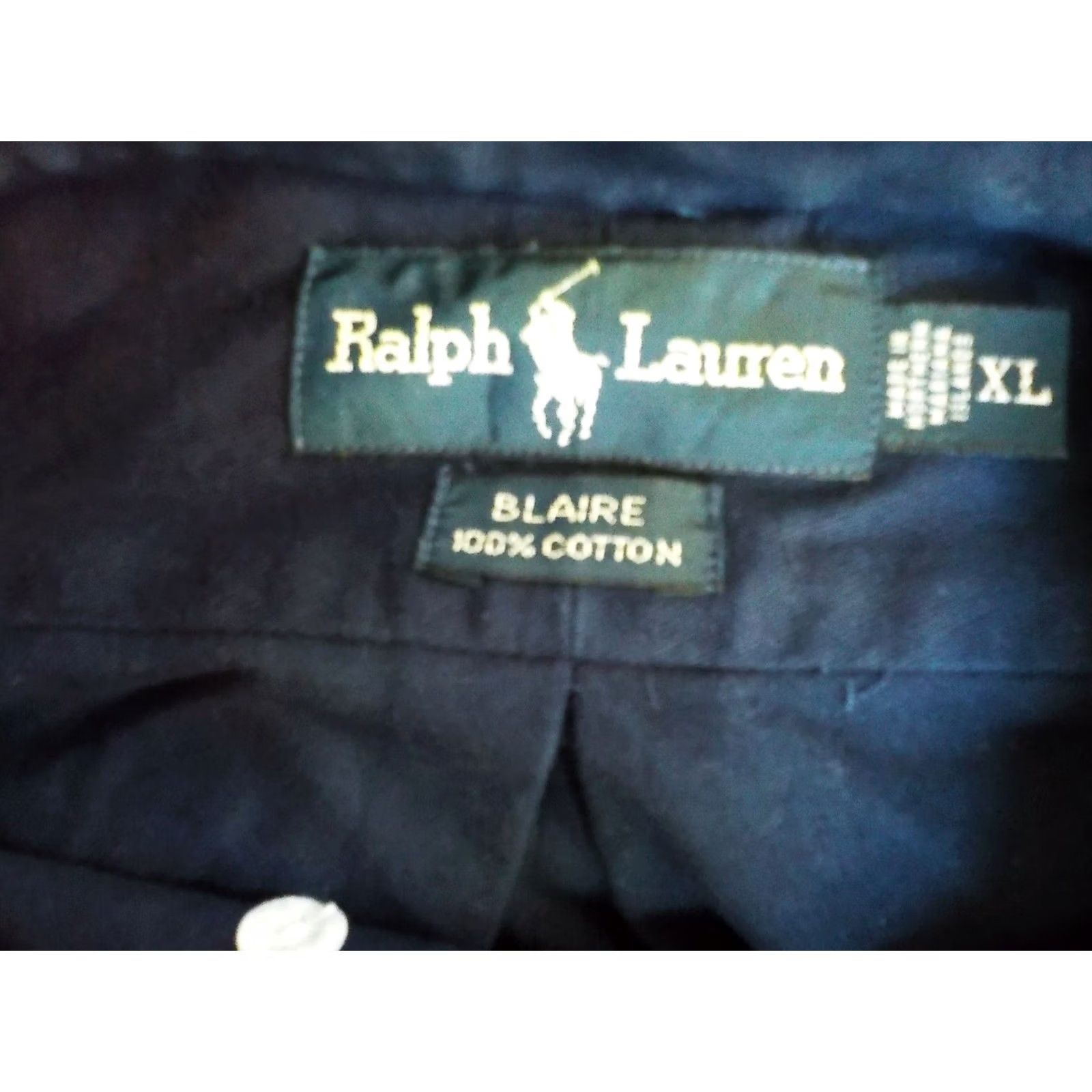 Ralph Lauren RALPH LAUREN Button-Down Shirt XL Navy Blue 100% Cotton Heavyweight Long Sleeve with Red Pony Logo Boys? Mens? No gender specified Size US XL / EU 56 / 4 - 4 Thumbnail