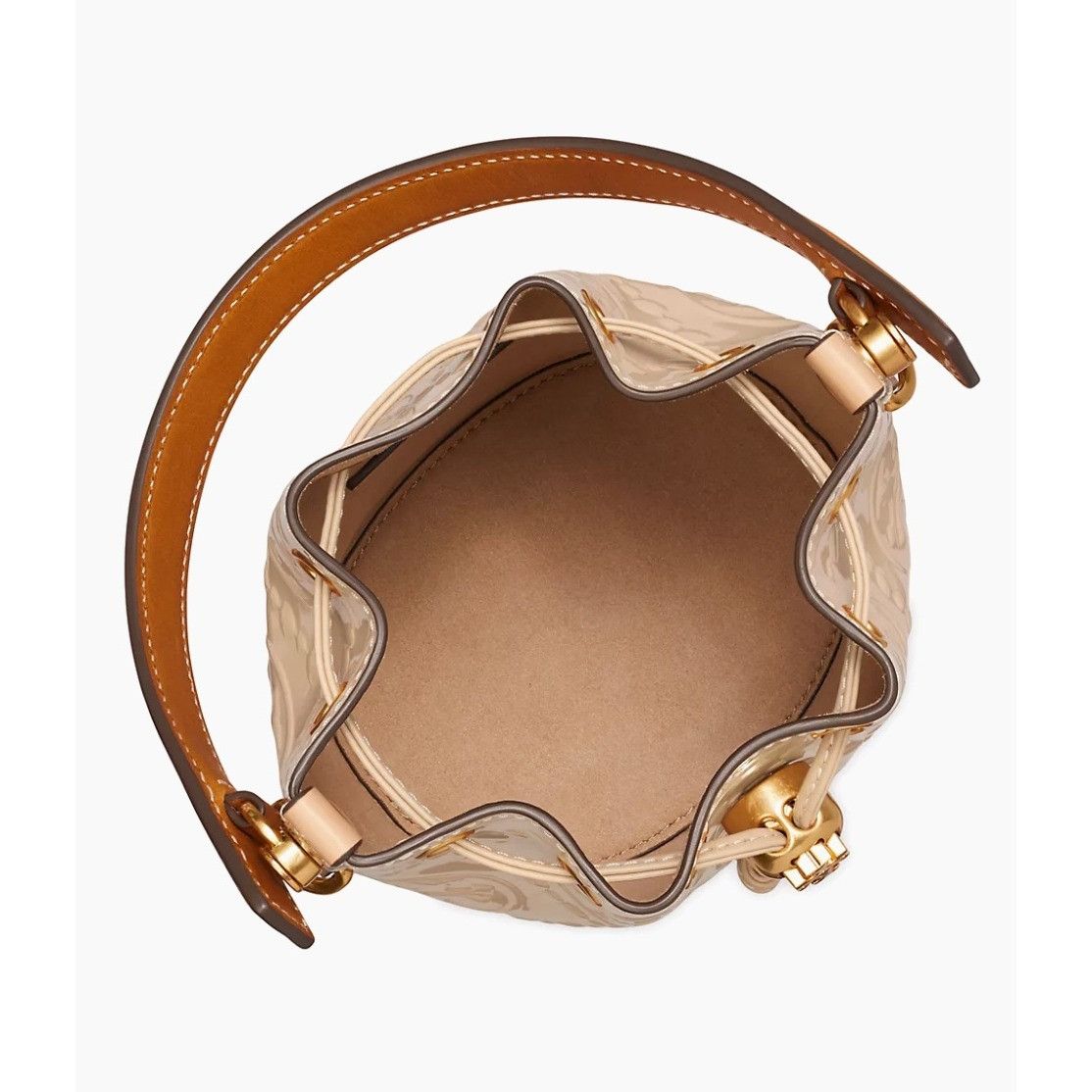 Tory Burch NWT! Tory Burch T Monogram Embossed Patent Leather Bucket Ba Size ONE SIZE - 2 Thumbnail