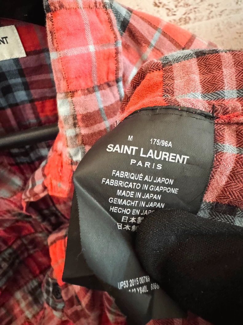 Saint Laurent Paris Saint Laurent Paris Saint Laurent Red Flannel Shirt M Size Size US M / EU 48-50 / 2 - 5 Thumbnail
