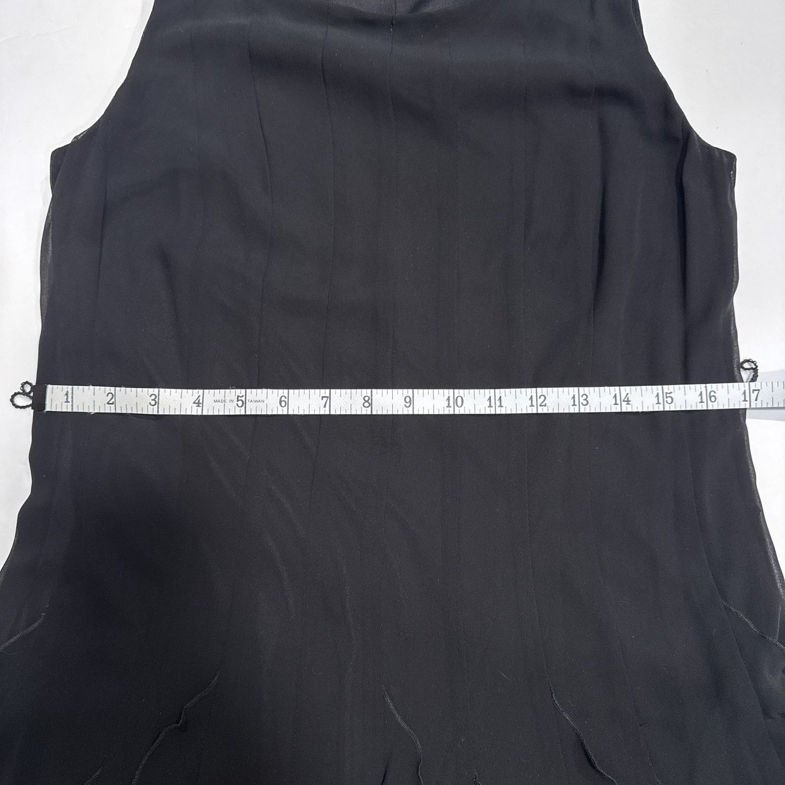 Evan Picone Vintage Evan Picone Black Chiffon Ruffle Fit & Flare Dress 4 Size S / US 4 / IT 40 - 12 Thumbnail