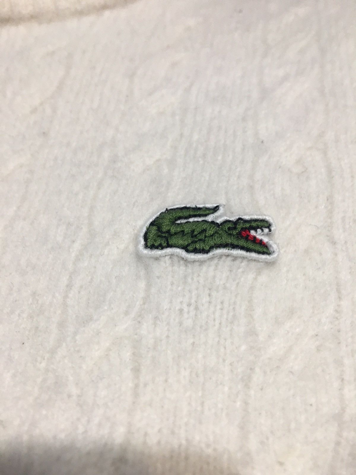 Lacoste Lacoste White Wool Knit Pullover Sweater Size L Size L / US 10 / IT 46 - 4 Thumbnail