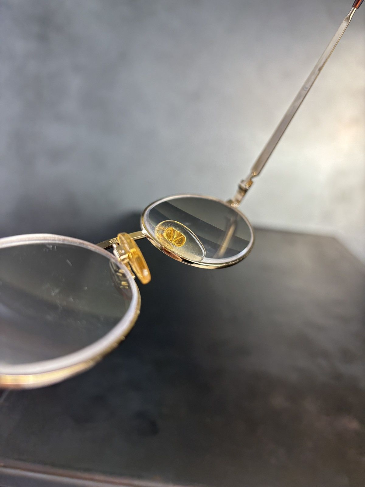 Valentino × Vintage 1980s Vintage Valentino Frames Eyeglasses V395 Oval Rounded Size ONE SIZE - 9 Thumbnail