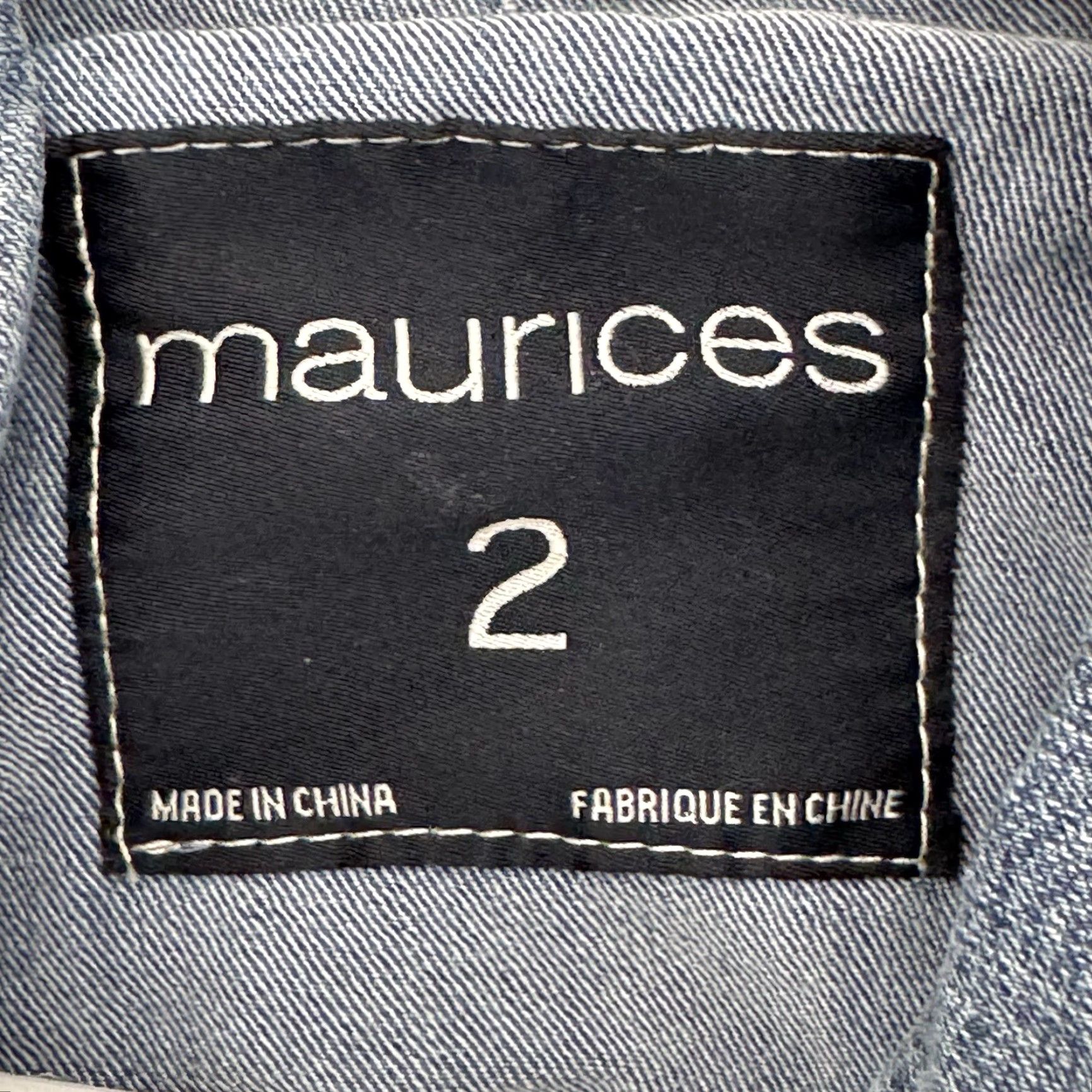 Vintage Maurices Denim Vest Sz 2 Distressed Western Retro Y2K Grunge Western Streetwear Size XS / US 0-2 / IT 36-38 - 4 Thumbnail