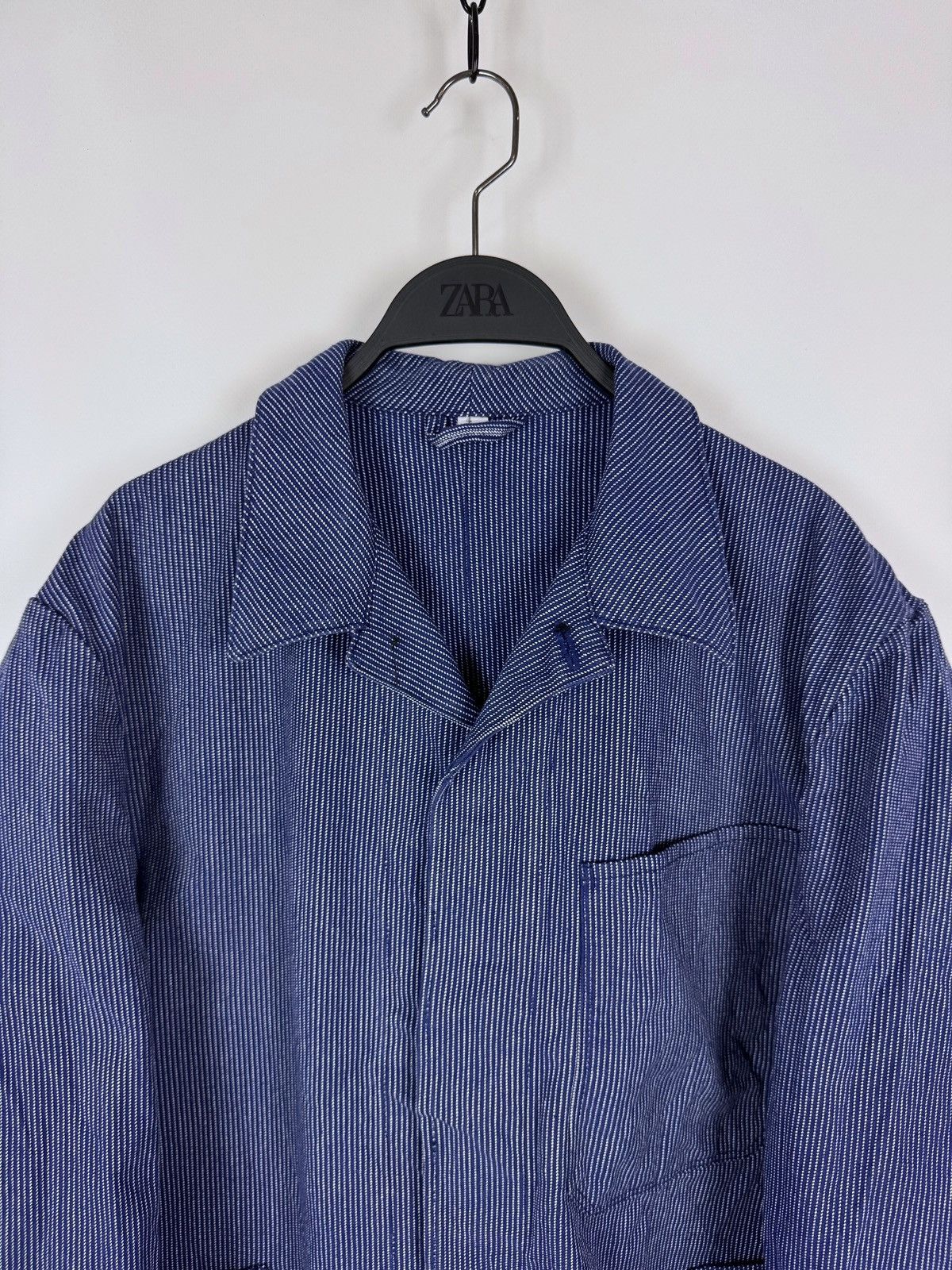 Vintage 1980’s Vintage Lutteurs Sanfor Work Blue Jacket Size US L / EU 52-54 / 3 - 5 Thumbnail