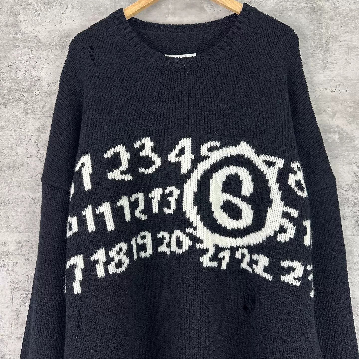 Maison Margiela Masion Margiela MM6 Distressed Digital Crewneck Sweater M New Unworn Size US M / EU 48-50 / 2 - 4 Thumbnail