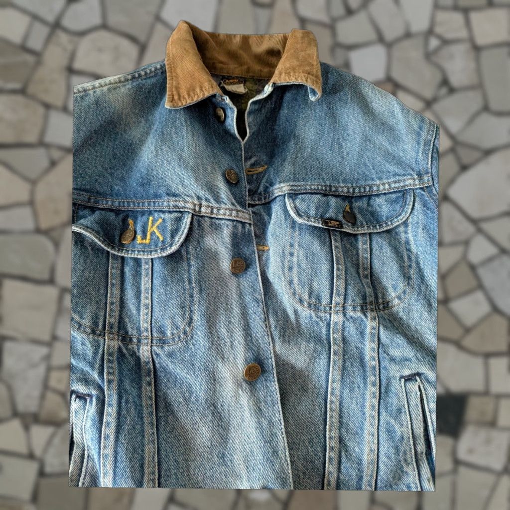 Lee Lee Vintage Denim Jacket – Lined Cotton Blue – Late 1980s – Early 1990s – USA Lee – Size 43R – Men Jacket Size US XS / EU 42 / 0 - 1 Thumbnail