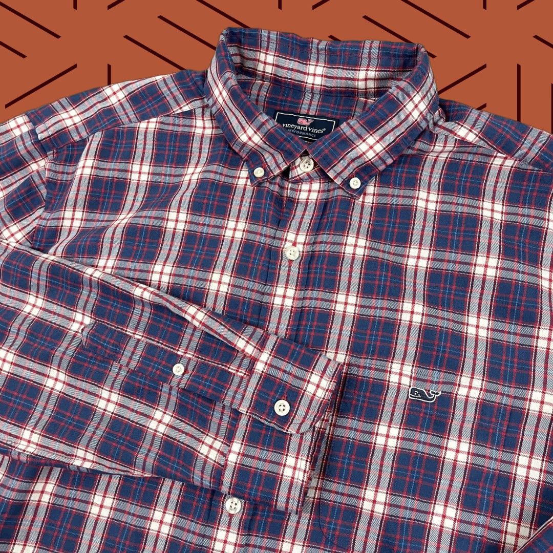 Vineyard Vines Vineyard Vines Tucker Shirt Mens XL Classic Plaid Button-Down, Button-Up, Preppy, Casual, Workwear, All Seasons, Multicolor, Cotton, Classic Fit Size US XL / EU 56 / 4 - 1 Thumbnail