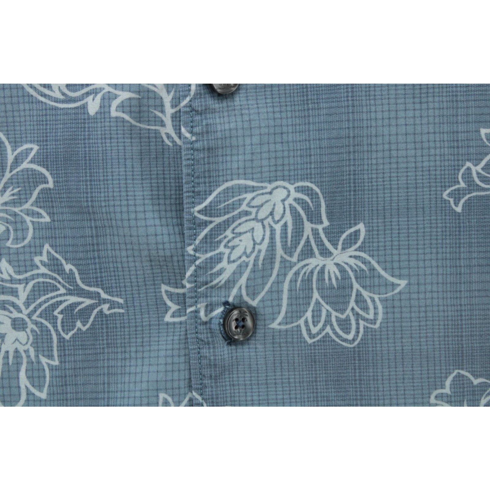 Tommy Bahama Tommy Bahama Hawaiian Camp Shirt Men's L Blue Leaf Allover Print Luau Aloha Shirt Size US L / EU 52-54 / 3 - 5 Thumbnail