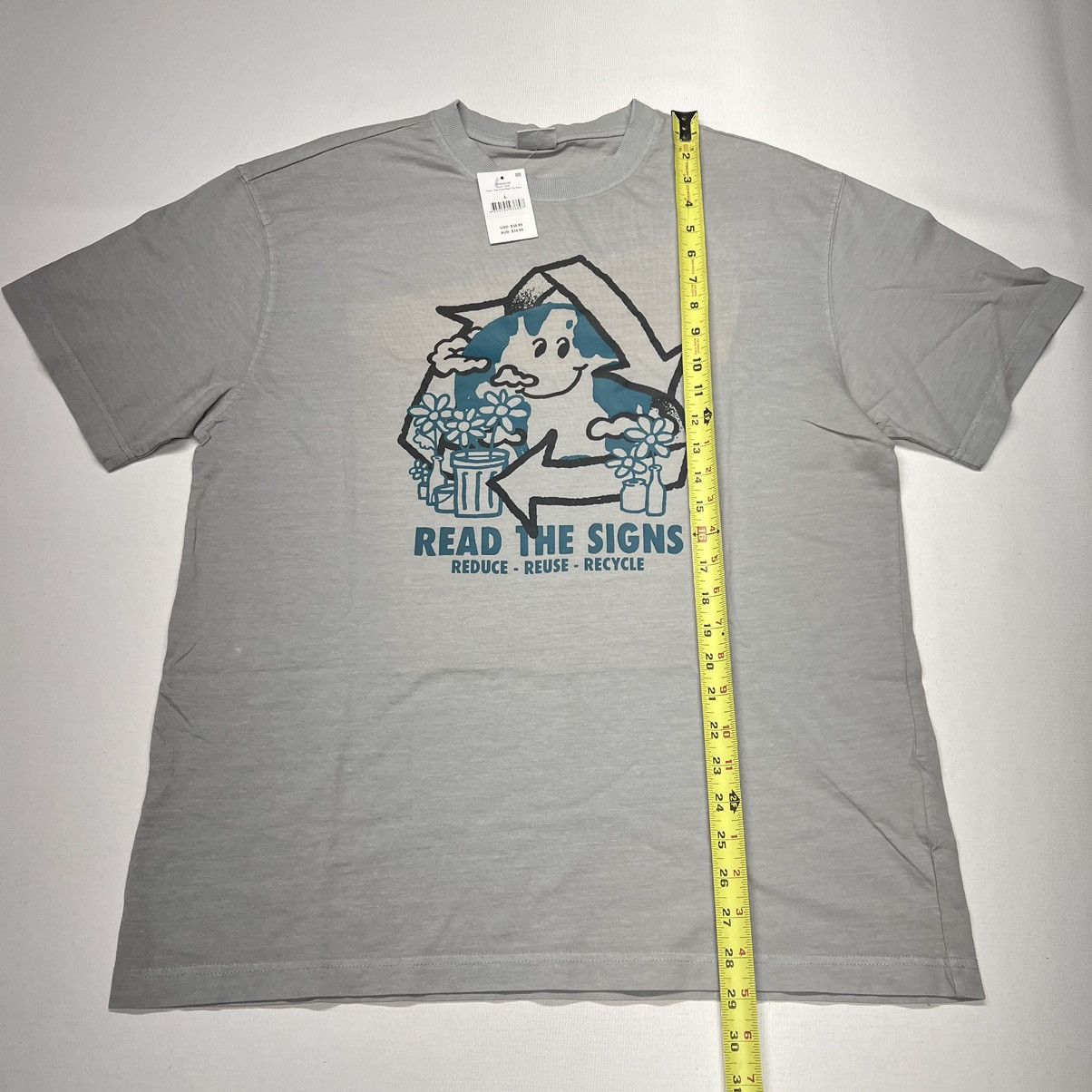 Cotton On Cotton On Recycle Tee Shirt Grey Loose Fit Bondi Earth Size US L / EU 52-54 / 3 - 17 Thumbnail