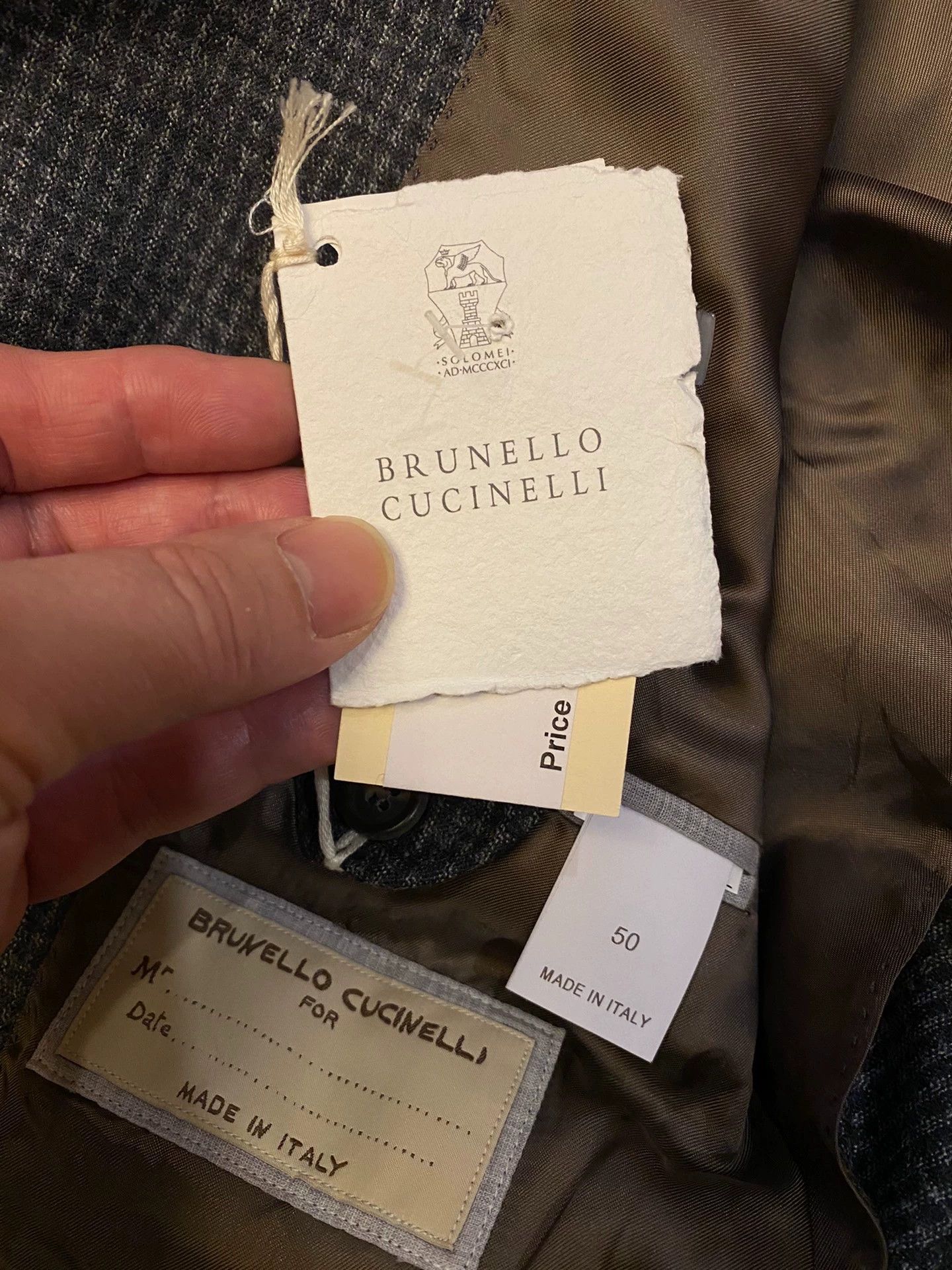 Brunello Cucinelli BRUNELLO CUCINELLI Italian Handmade Wool Blazer Size 50R - 6 Thumbnail