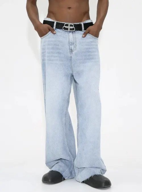 Jean Fujita x Jyoge Washed distressed loose baggy jeans y2k Size US 32 / EU 48 - 6 Thumbnail