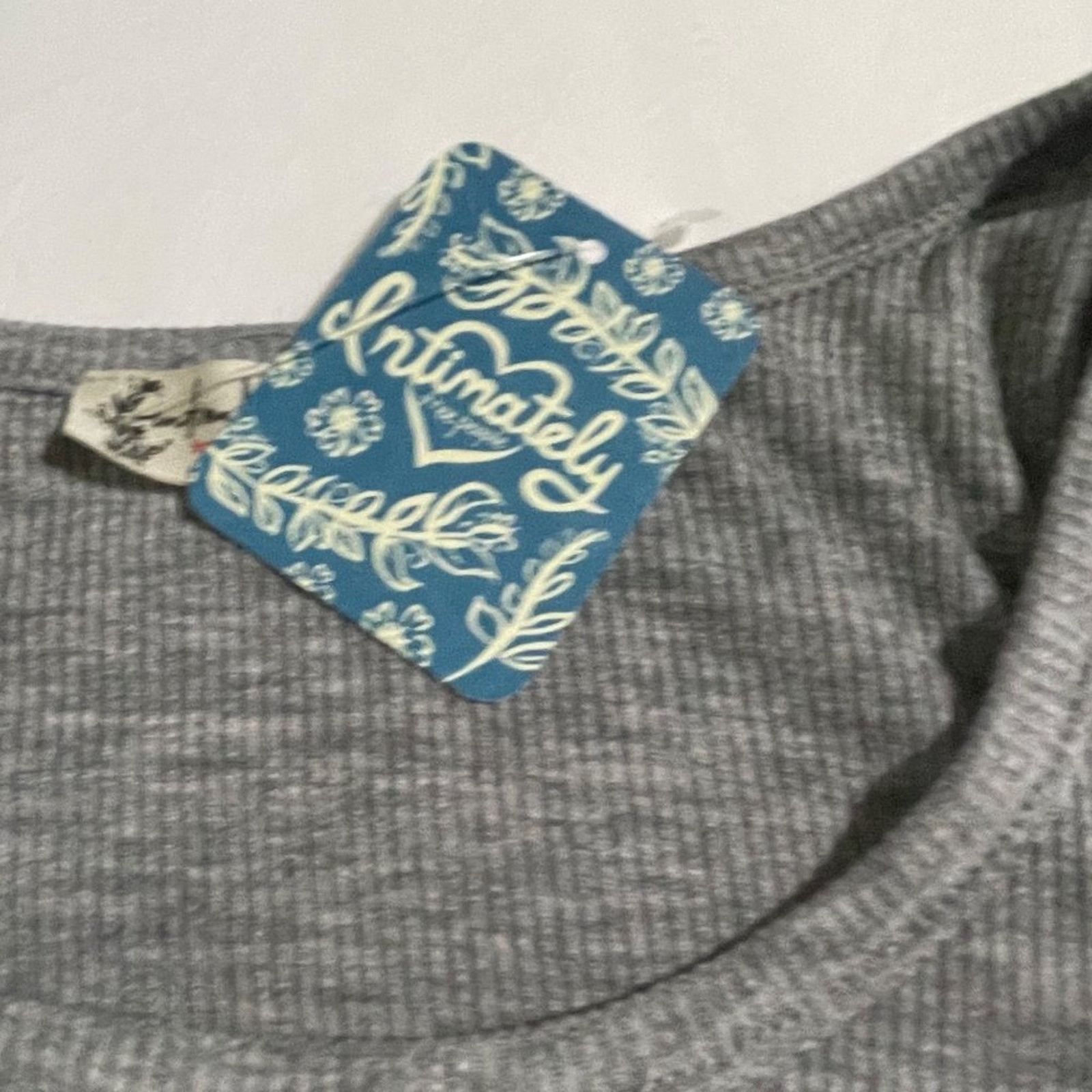 Free People Free People High-Neck Ribbed Crop Heather Grey Tank Large Size L / US 10 / IT 46 - 4 Thumbnail