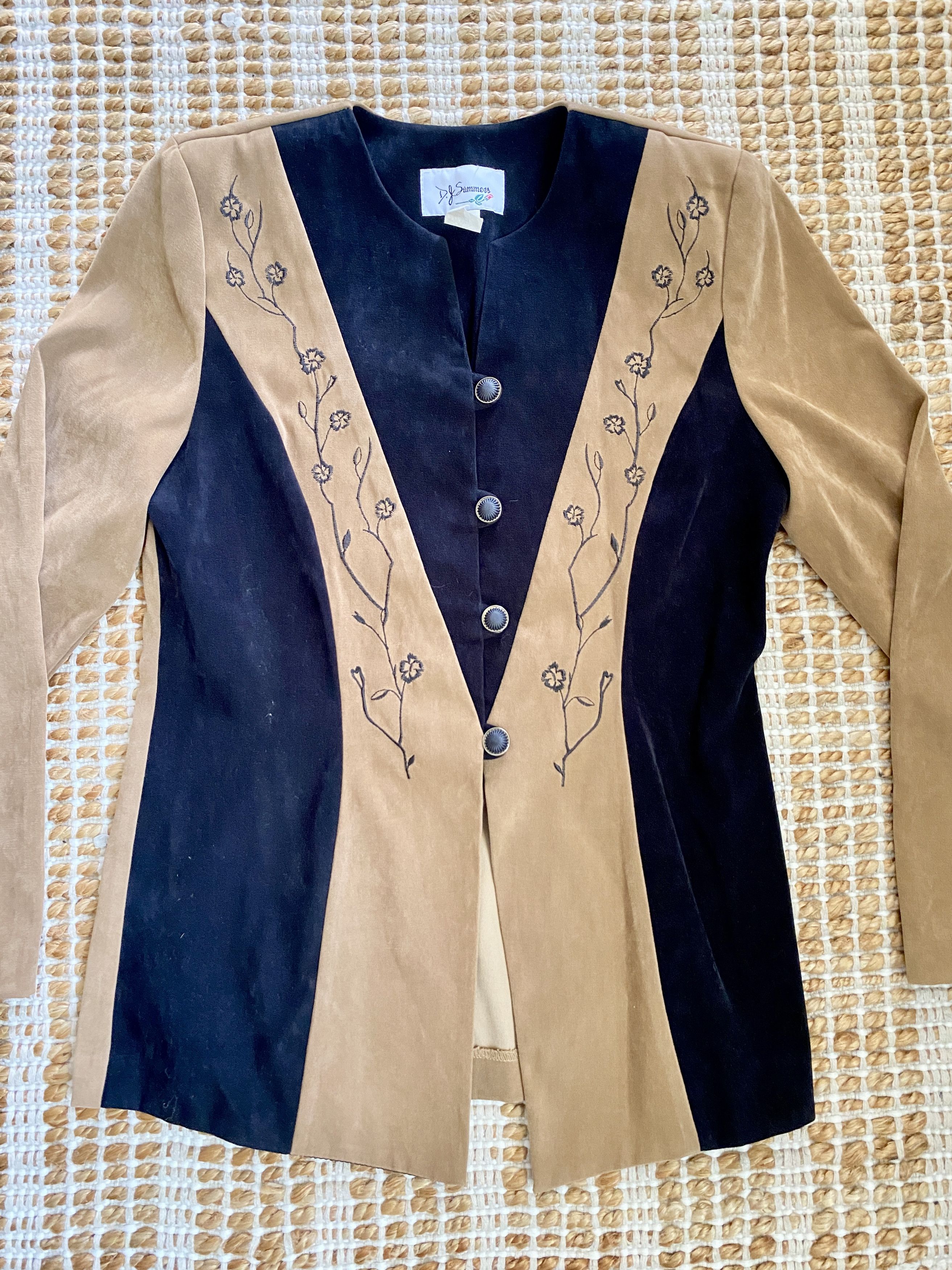 Vintage Vintage 80s D.J. Summers Faux Suede Long Blazer Size M / US 6-8 / IT 42-44 - 8 Thumbnail