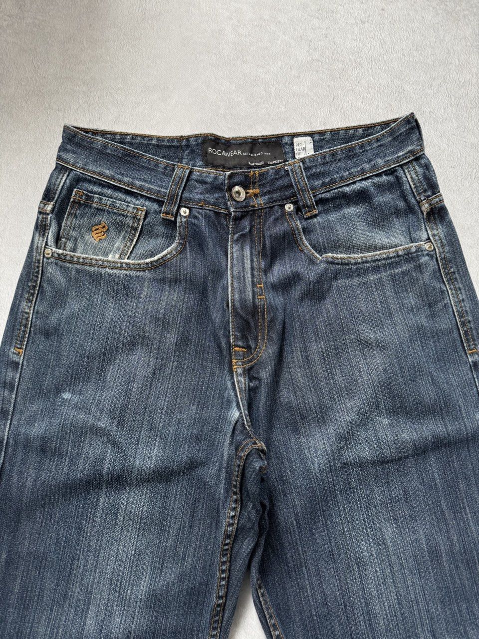 Rocawear vintage y2k baggy wide distressed rocawear jeans evisu vibe Size US 30 / EU 46 - 5 Thumbnail