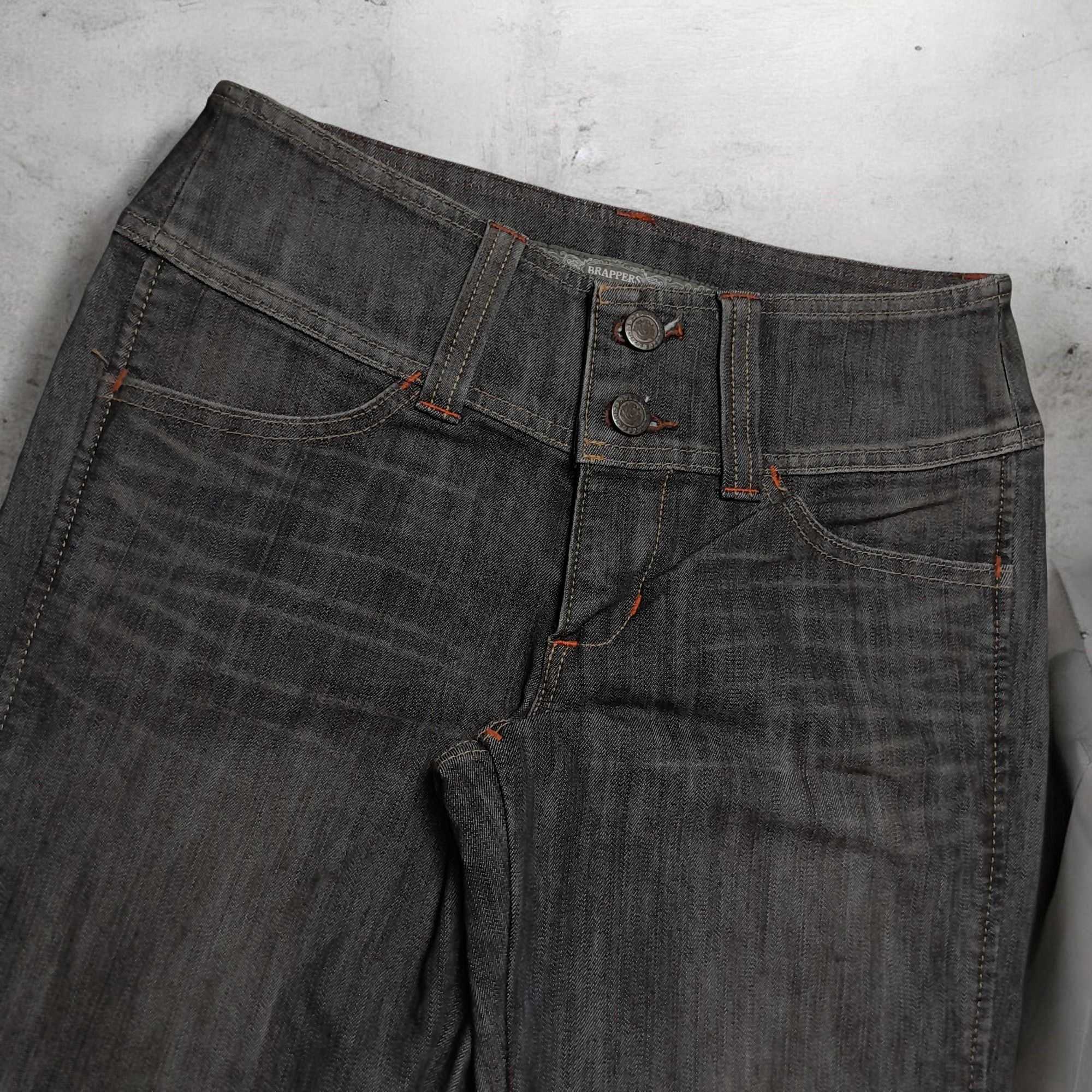 Japanese Brand × Tornado Mart Brappers Dark Grey Flare Denim Size US 30 / EU 46 - 3 Thumbnail