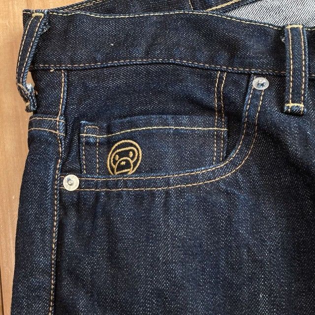 Bape BAPE Milo Embroidered Denim Shorts a bathing ape ★size S Size US 30 / EU 46 - 4 Thumbnail