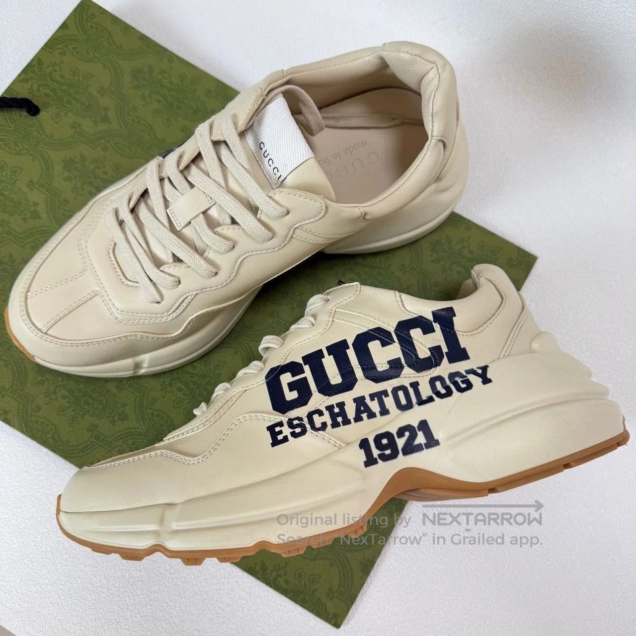 Gucci gucci 25 logo dad sneakers beige navy. Size US 6.5 / EU 39-40 - 7 Thumbnail