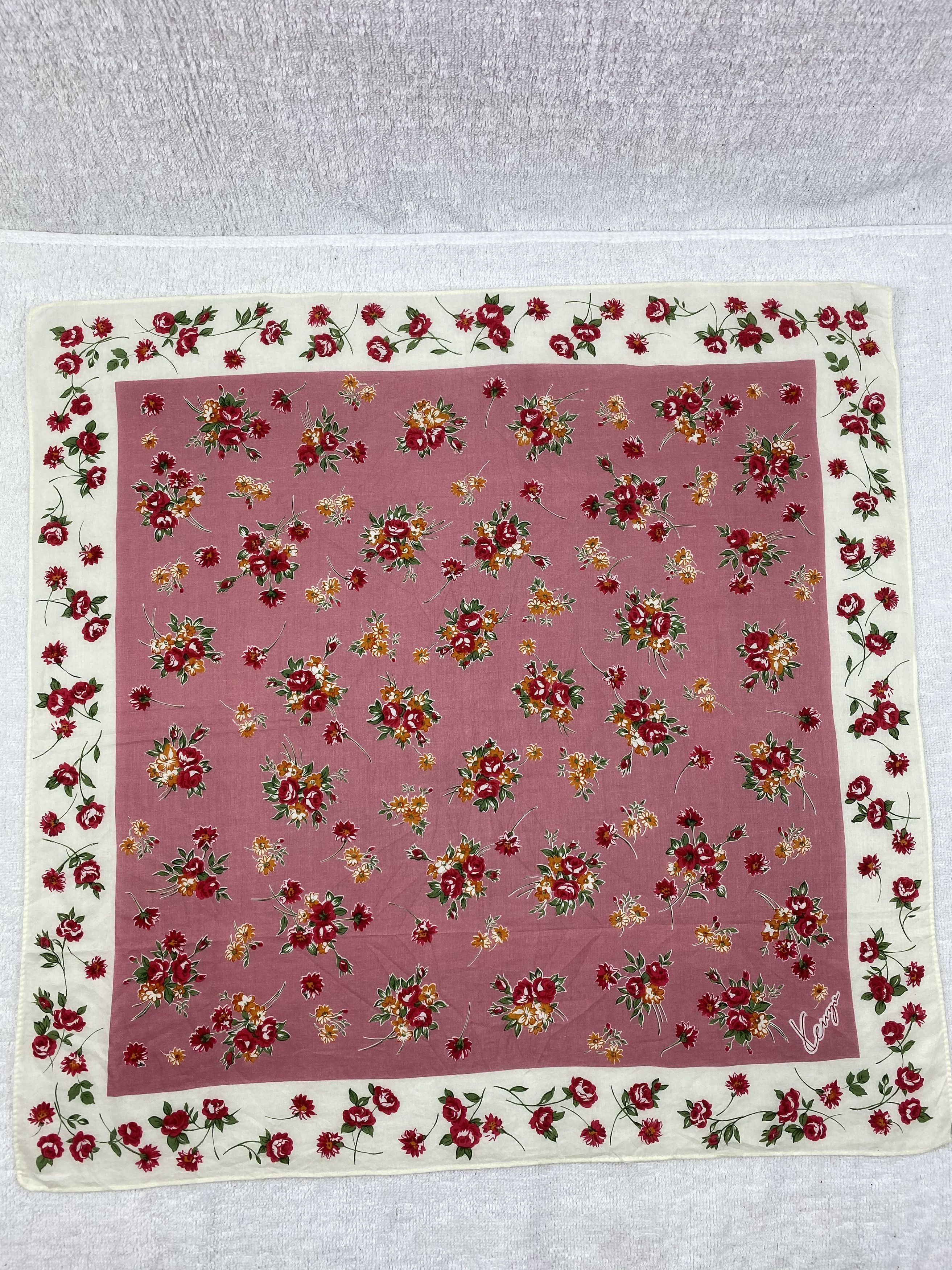 Kenzo Kenzo Floral Handkerchief / Bandana / Neckerchief Size ONE SIZE - 3 Thumbnail