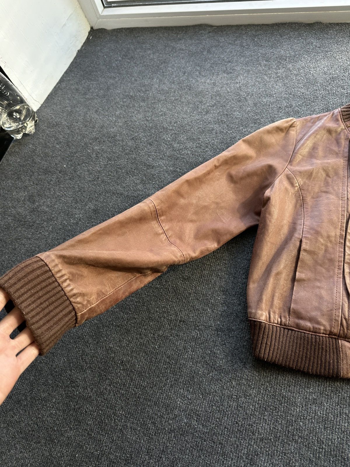 Leather 🚨 LEATHER WOMEN OPIUM LUXURY JACKET ZIP AVANT GARDE POCKET Size M / US 6-8 / IT 42-44 - 2 Thumbnail