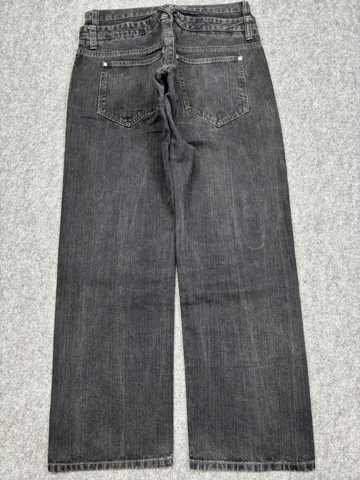 Japanese Brand Double Waist🔥Japanese Moto Skull Poem Junya Punk Denim F745 Size US 32 / EU 48 - 16 Thumbnail