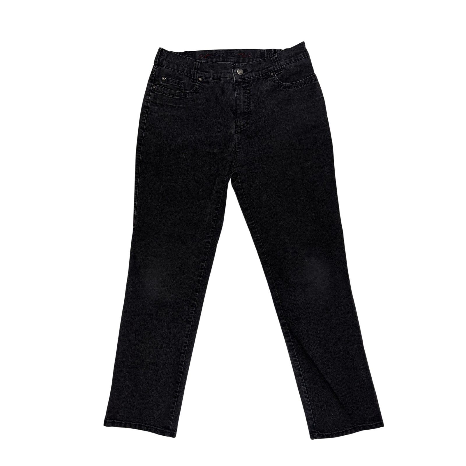 Vintage European Black Rhinestone/ Embroidered Jeans(US 10) (US 32) Size US 32 / EU 48 - 2 Thumbnail