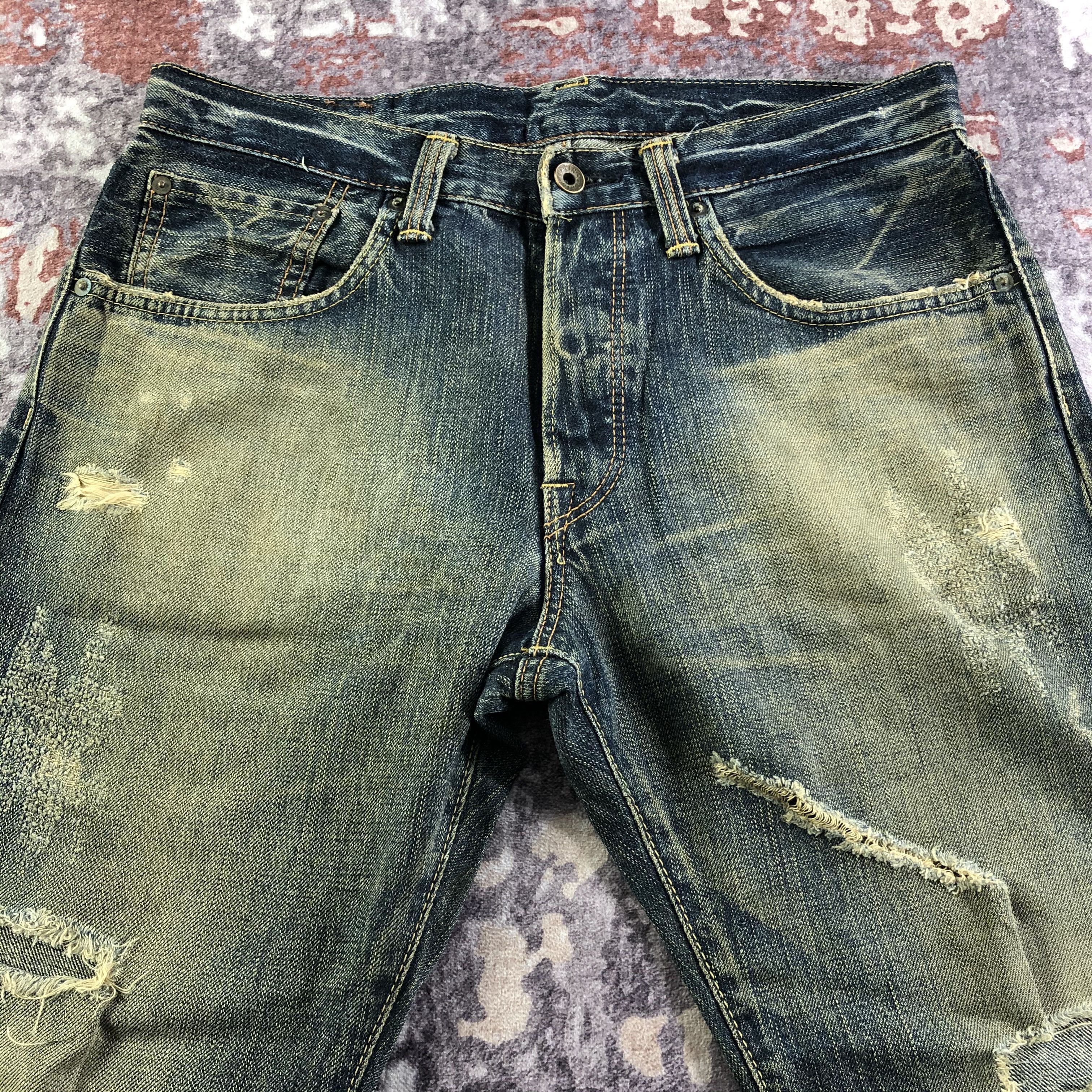 Edwin Vintage Distress Edwin 505 Selvedge Jeans-JM3565 Size US 34 / EU 50 - 3 Thumbnail