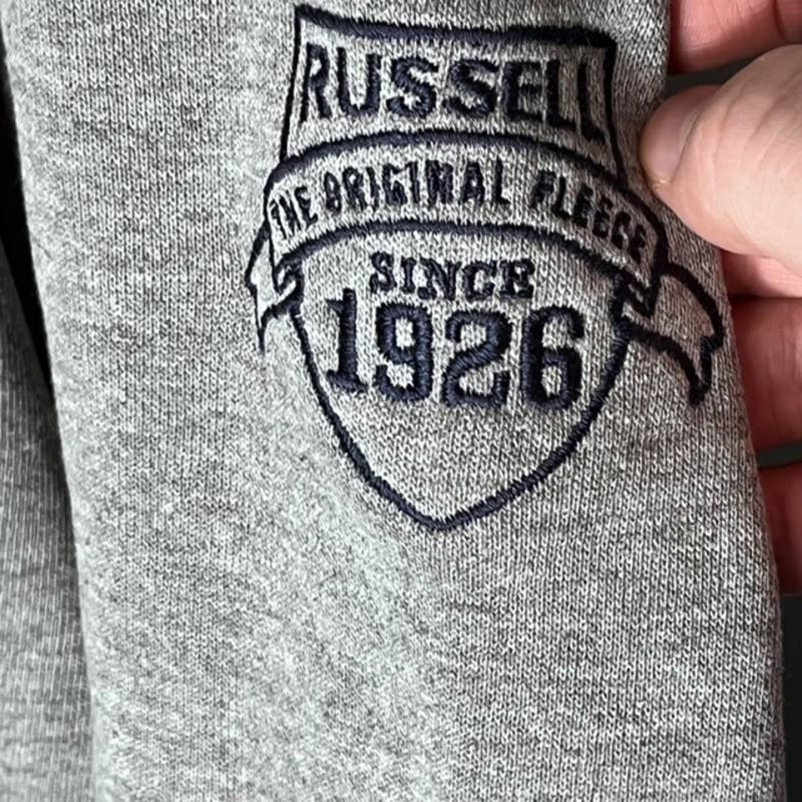 Russell Athletic 2000's Russell Athletic Spellout Pullover Hoodie Grey Medium Size US M / EU 48-50 / 2 - 7 Thumbnail