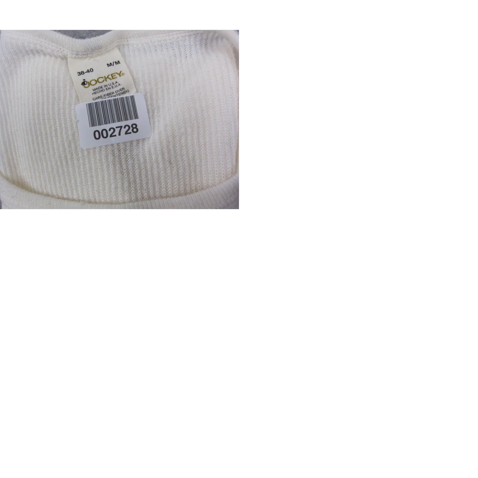 Jockey Jockey Thermal Shirt Mens M Ivory Cream Vintage 60s 70s Made in USA Crew Neck Long Sleeve Cotton Knit Shirt Size US M / EU 48-50 / 2 - 9 Thumbnail