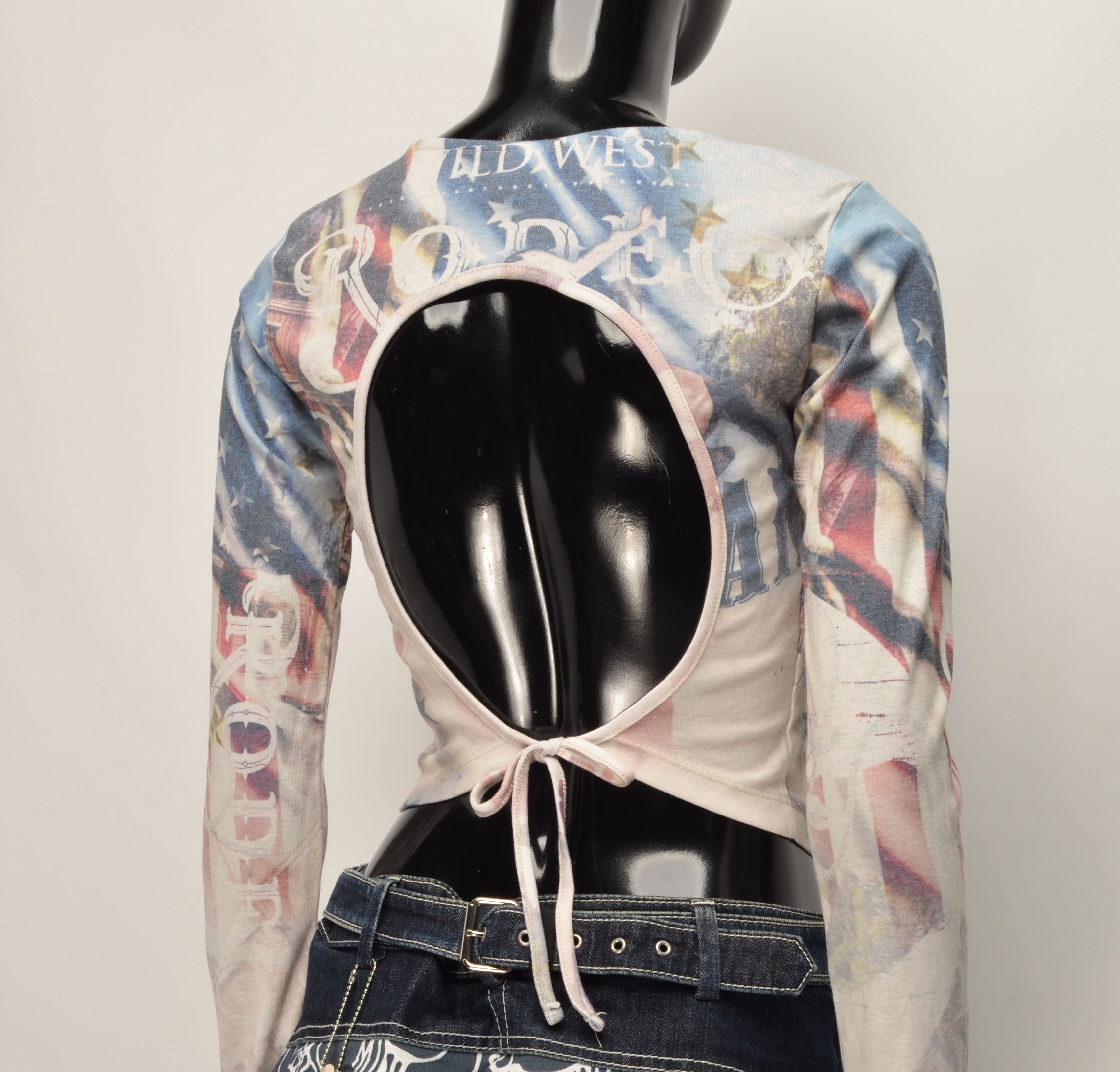 Urban Outfitters Urban Outfitters Wild West Rodeo Allover Print Open Back Top Size M / US 6-8 / IT 42-44 - 3 Thumbnail