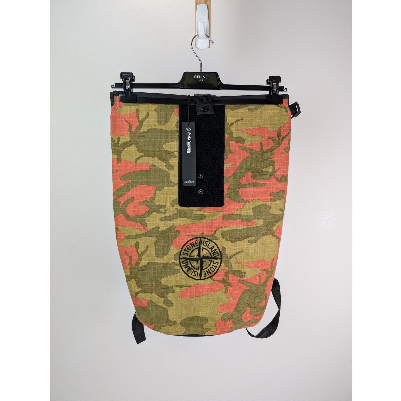 Stone Island o1rshd1 Heritage Camo Ripstop Nylon Watro Backpack Orange Size ONE SIZE - 1 Thumbnail