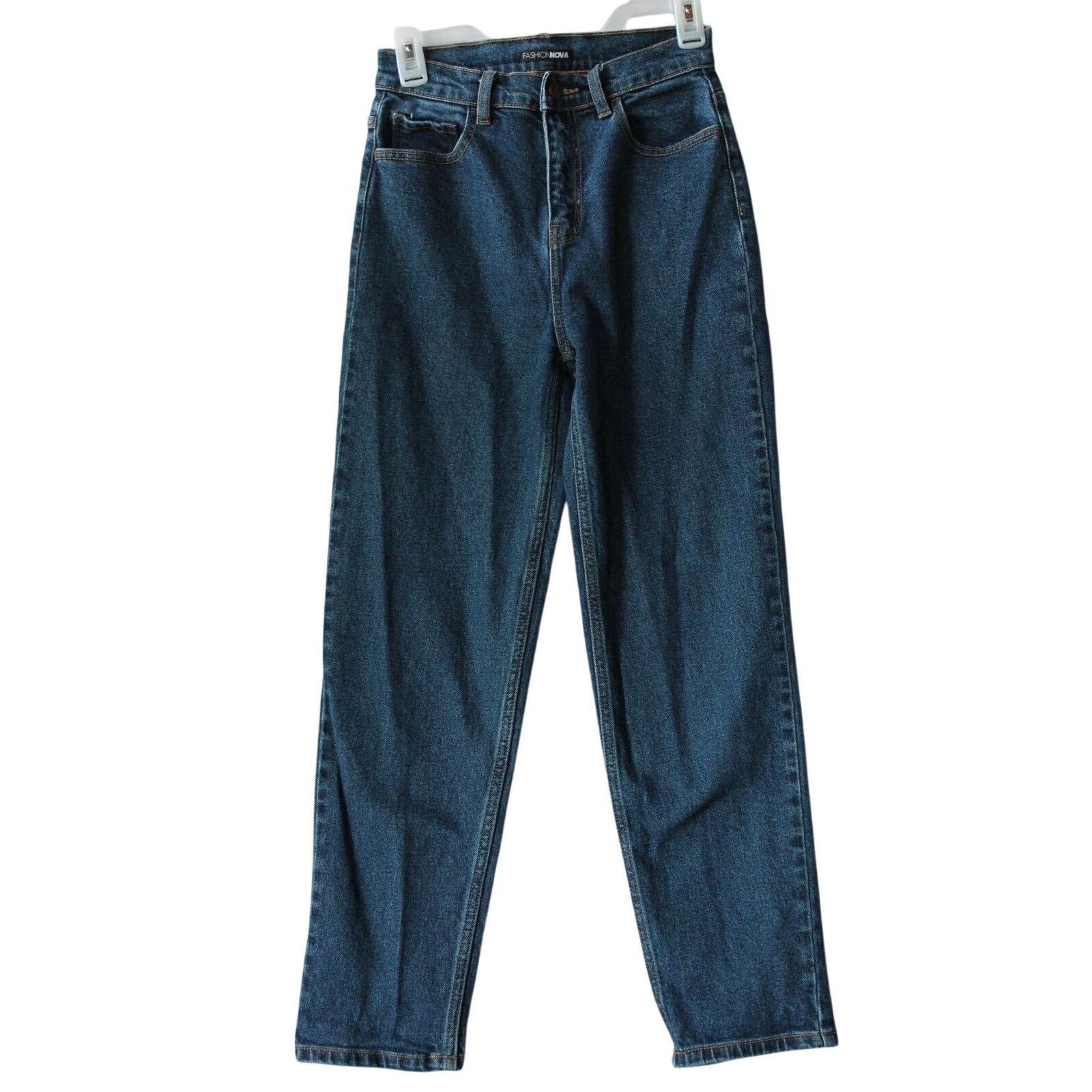 Fashion Nova FASHION NOVA women jeans sz 5, Straight fit. Dark Blue CLEAN Size 27" / US 4 / IT 40 - 1 Thumbnail