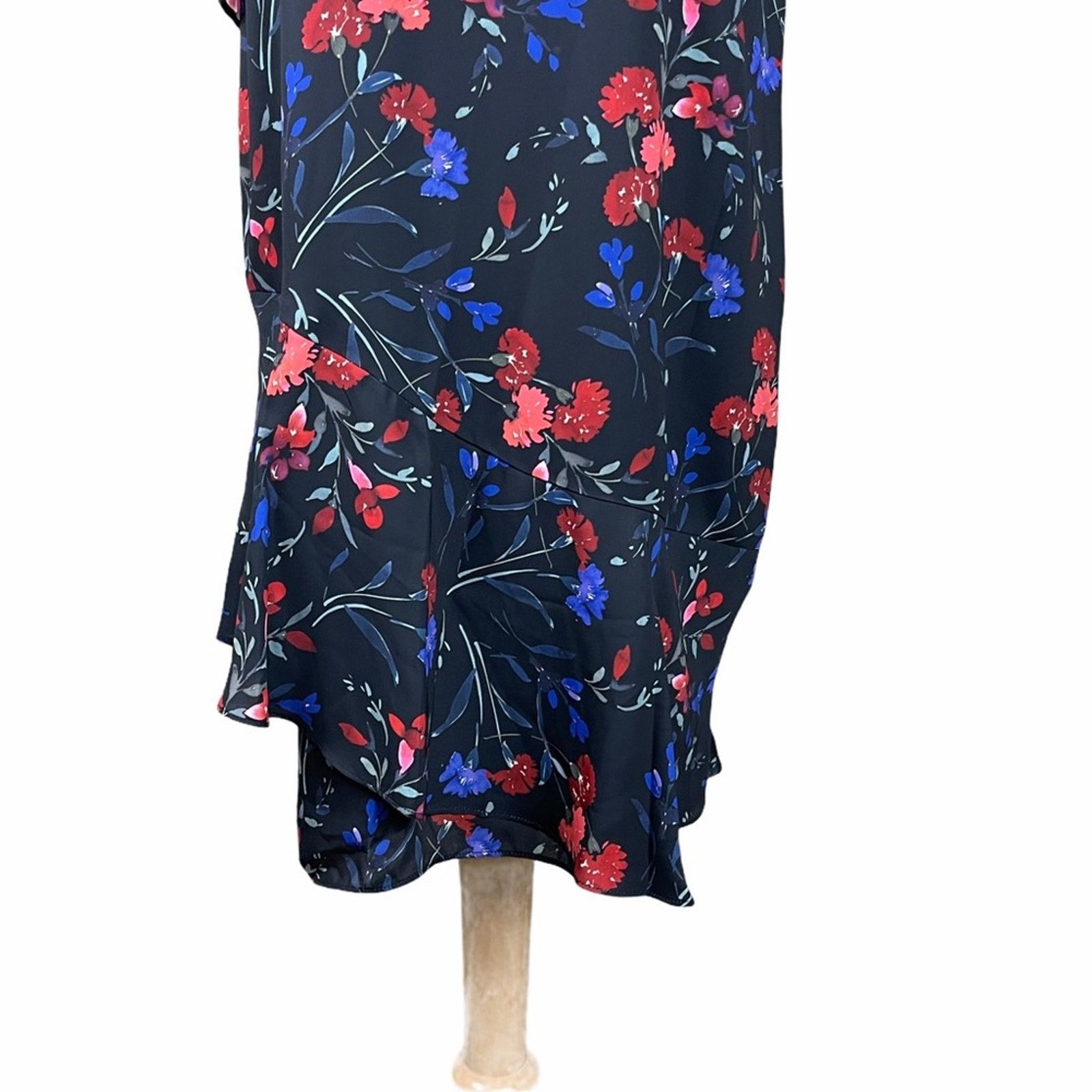 Parker Parker One Shoulder Ruffled Floral Dress Black M Size M / US 6-8 / IT 42-44 - 4 Thumbnail