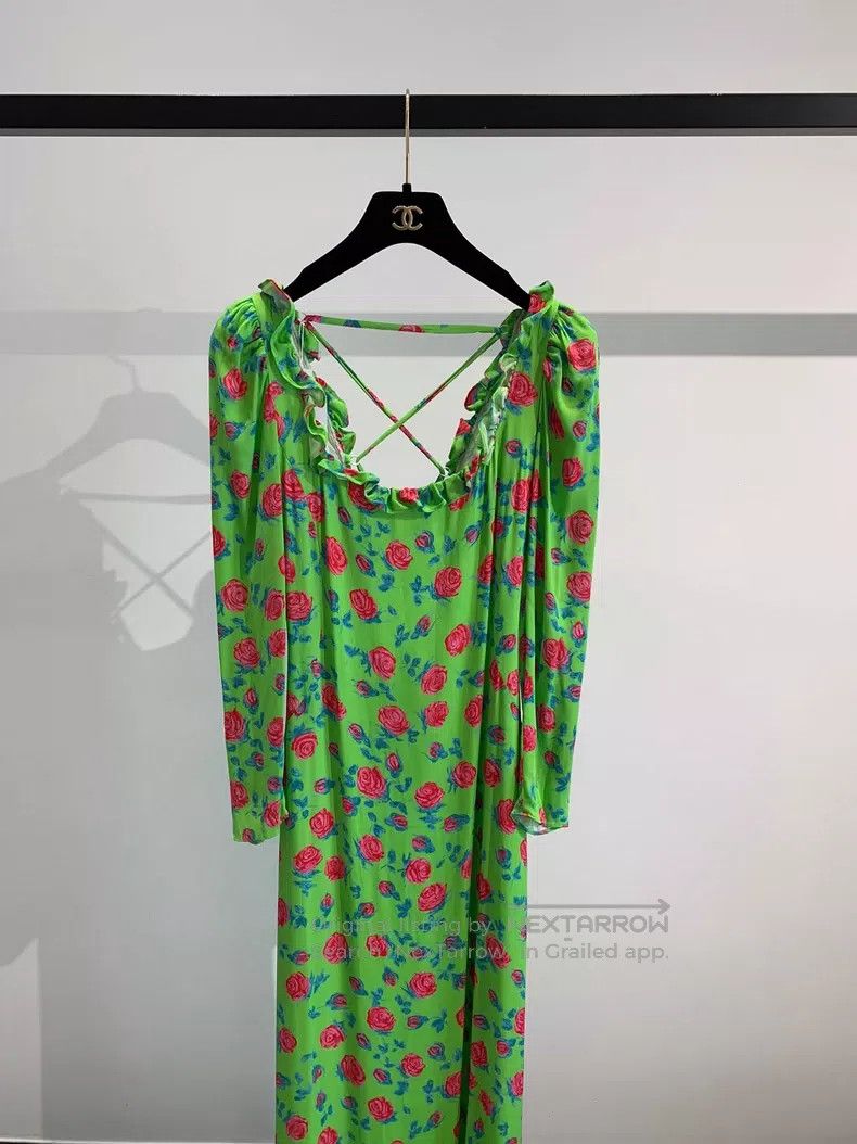 slim fit dress slacks Recent Miu Miu Dress with Green Rhinestones – Shrimpton Couture main image 1