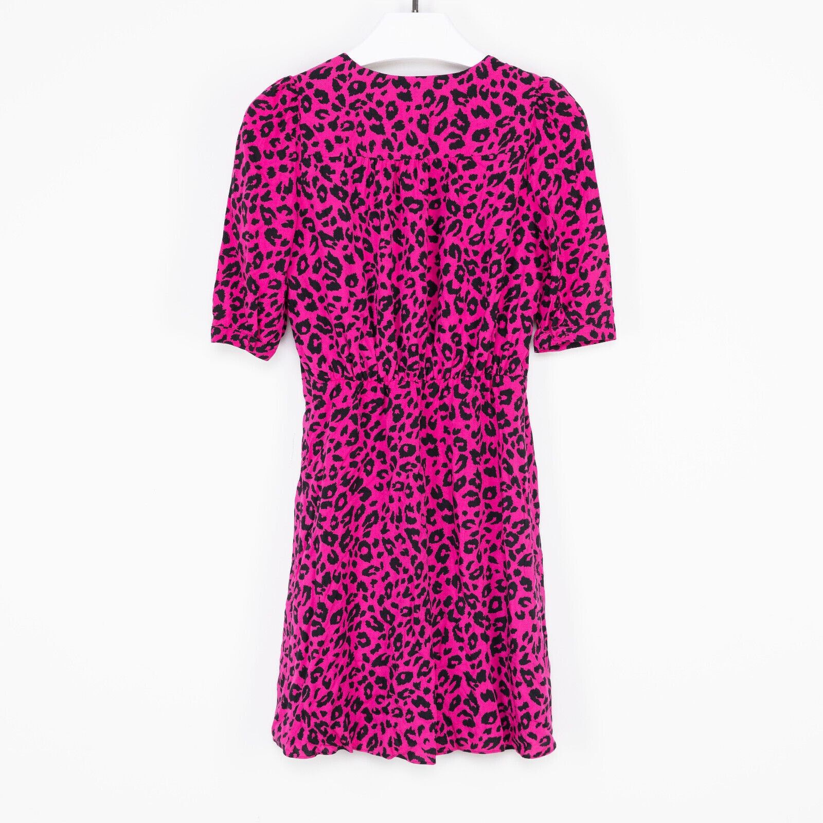 The Kooples The Kooples Women Short Printed Wrap Dress Pink Size 0 Size M / US 6-8 / IT 42-44 - 3 Thumbnail