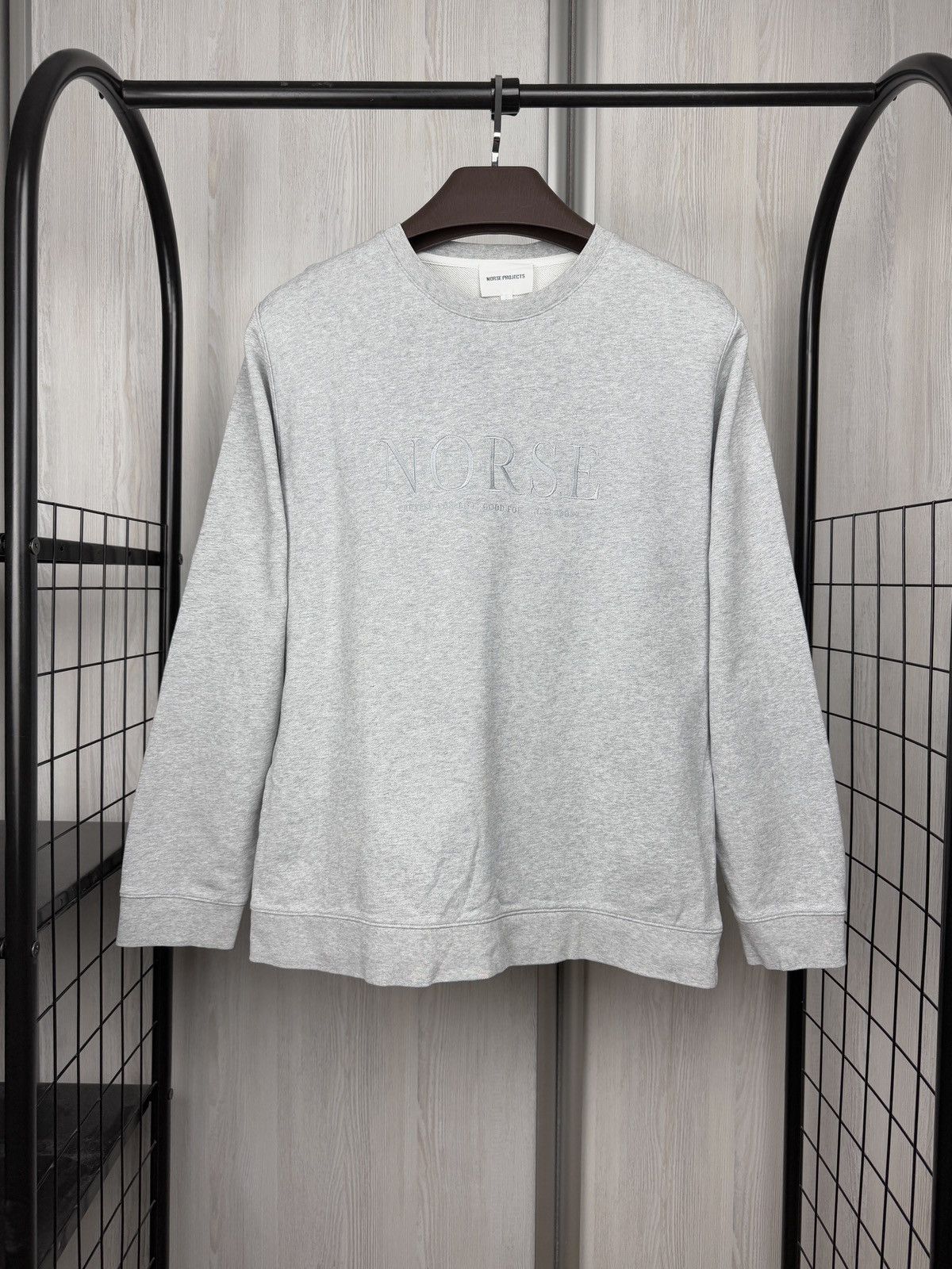 Norse Projects Norse Projects VAGN SERIF LOGO Sweatshirt Men's Crew Neck L Size US L / EU 52-54 / 3 - 2 Thumbnail