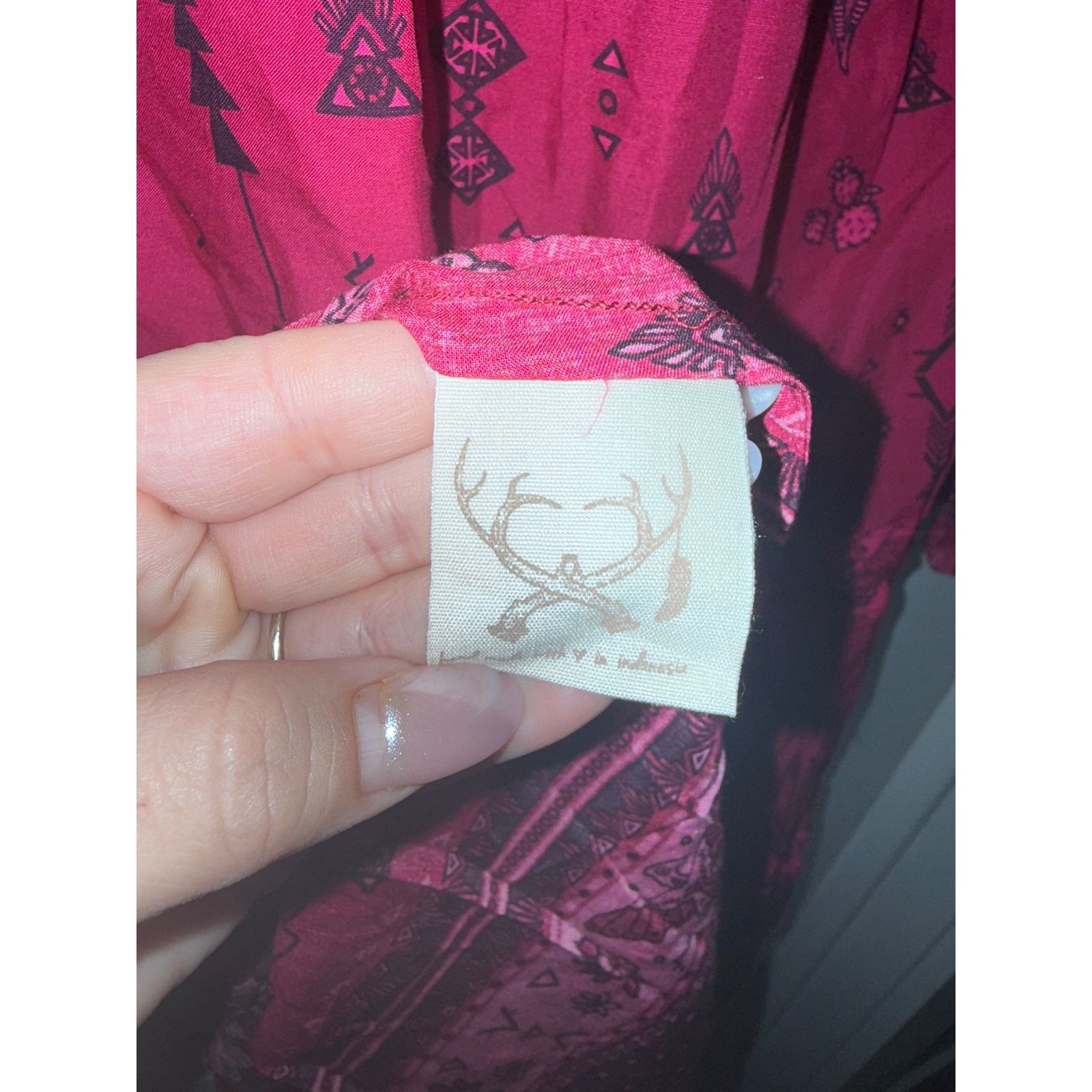Spell Spell & The Gypsy Phoenix Play Dress Magenta Boho Mini XS Size XS / US 0-2 / IT 36-38 - 4 Thumbnail