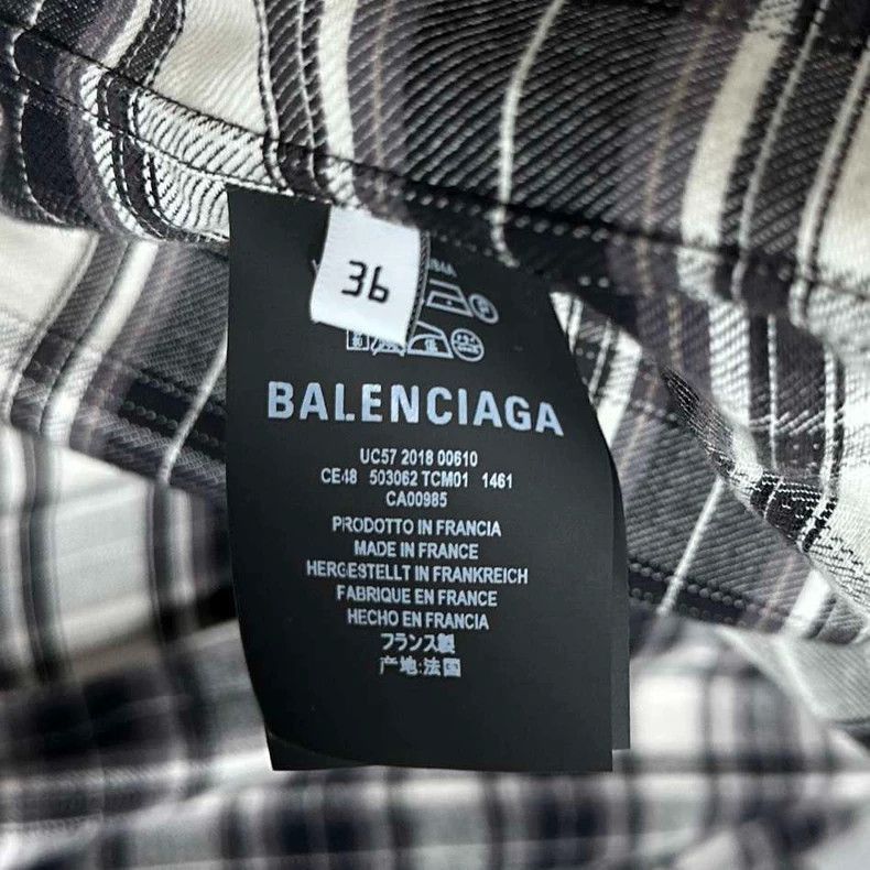 Balenciaga Classic Plaid Shirt by Balenciaga-2505 Size US M / EU 48-50 / 2 - 6 Thumbnail