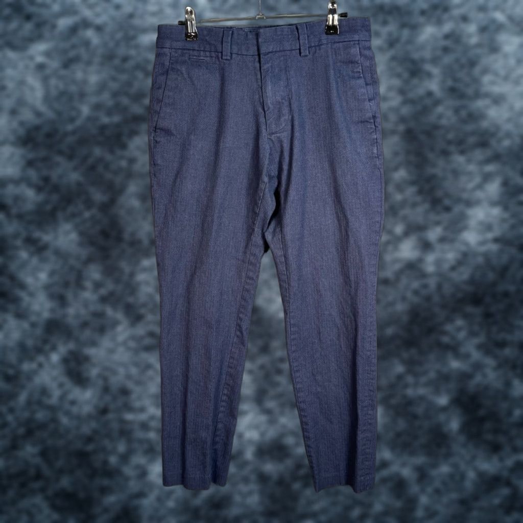 Banana Republic Banana Republic Pants Men 28 x 30 Slim Tapered Blue Cotton Blend Chino Flat Front Casual Vintage No 8/10 Mens Size US 28 / EU 44 - 1 Thumbnail