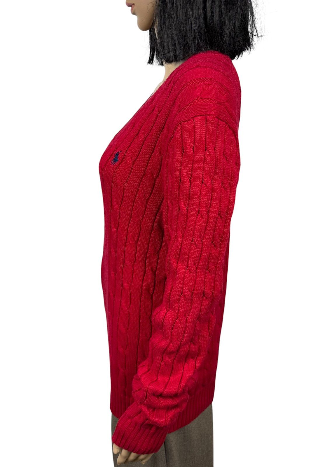 Polo Ralph Lauren Polo Ralph Lauren Red Cable Knit Sweater Cotton size XL Size M / US 6-8 / IT 42-44 - 6 Thumbnail