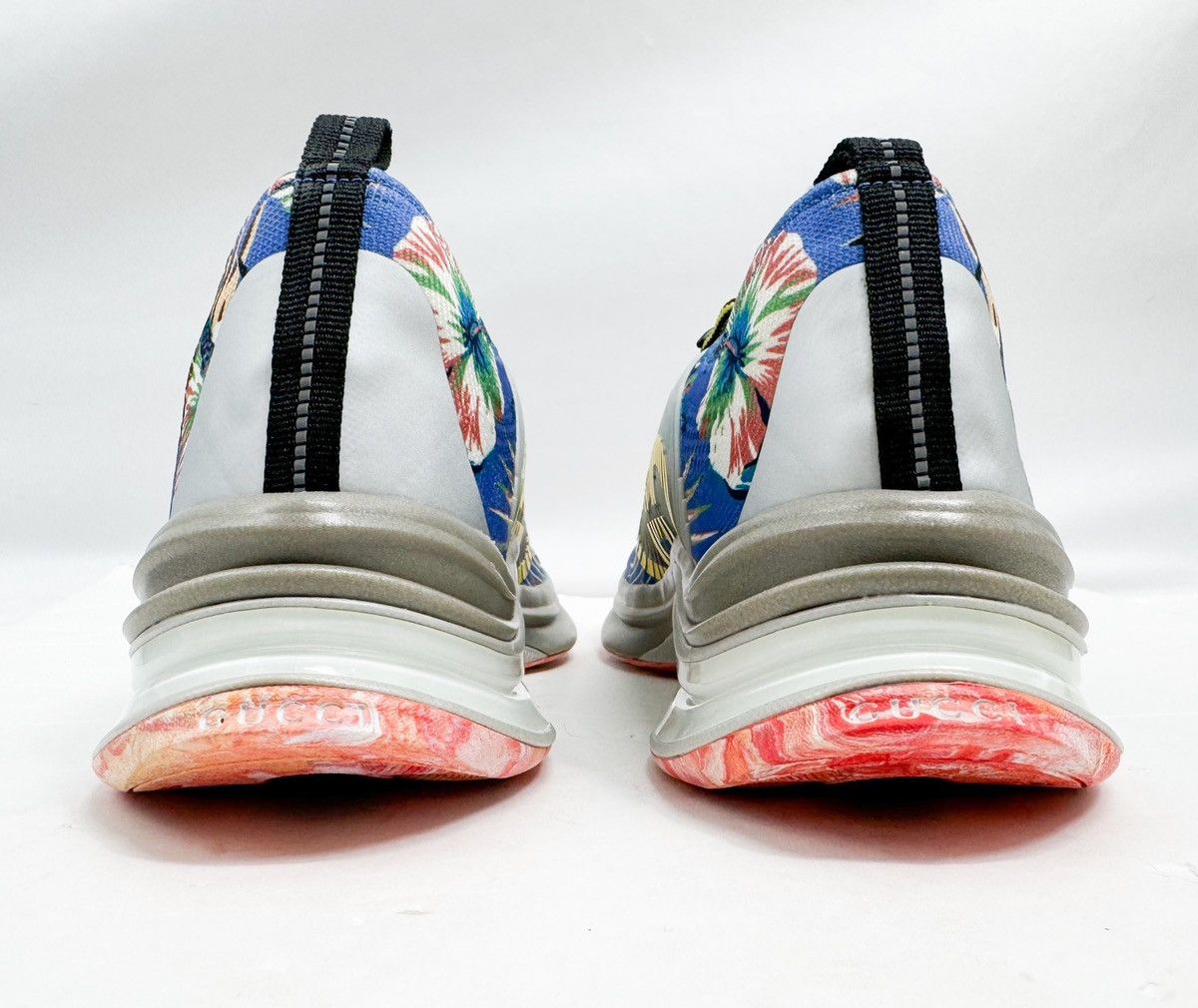 Gucci Gucci Marble and Floral Run Sneakers 'Blue Yellow White' Size US 12 / EU 45 - 13 Thumbnail