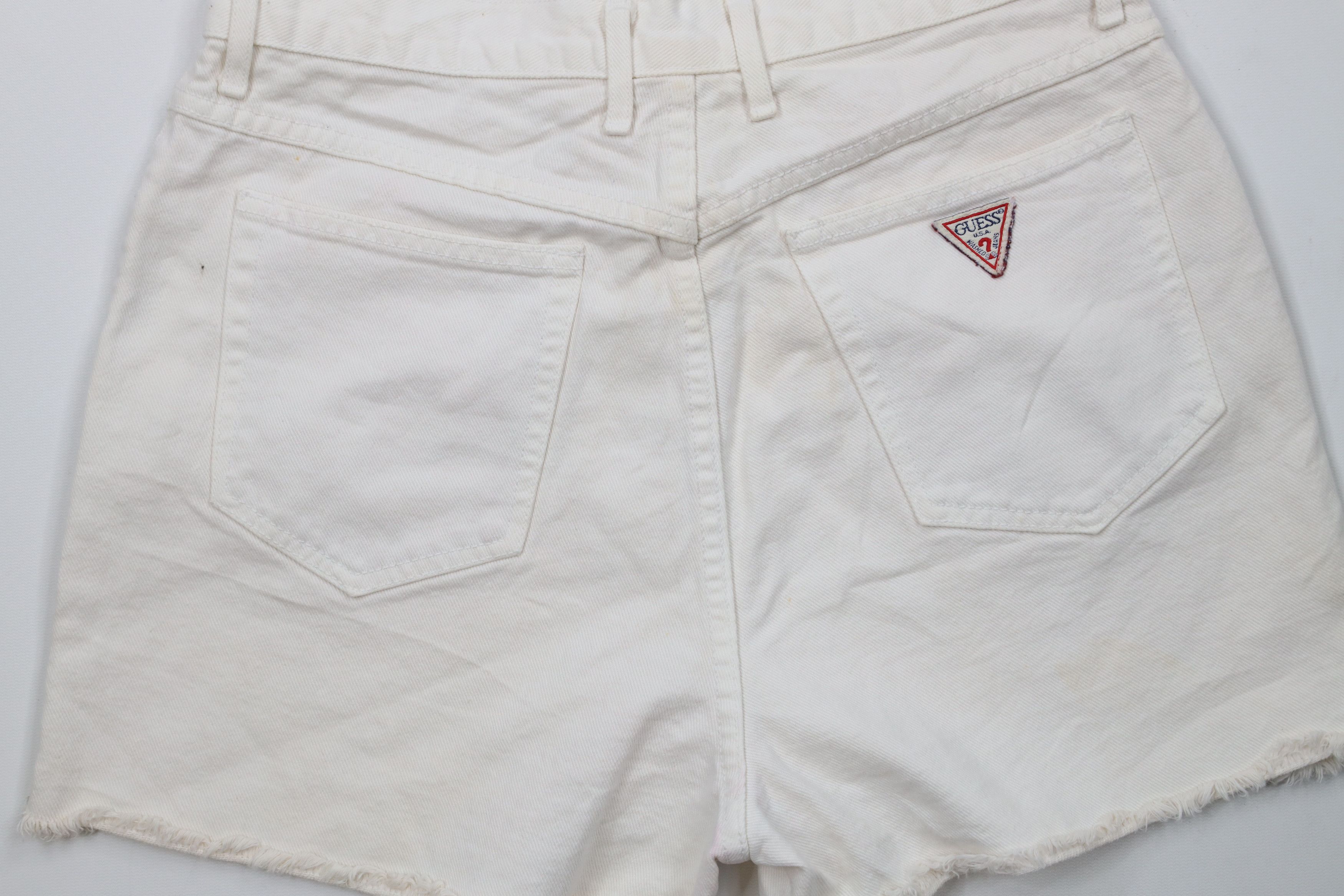 Guess × Vintage Vintage 90s Guess Spell Out Cut Off Denim Jean Shorts USA Size 32" / US 10 / IT 46 - 11 Thumbnail