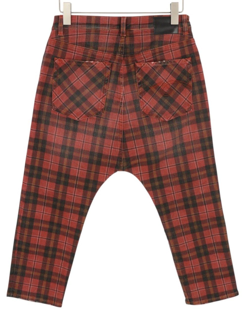 R13 TAILORED DROP 27 Ash Red Plaid RRP€710 85768 Size 27" / US 4 / IT 40 - 4 Thumbnail