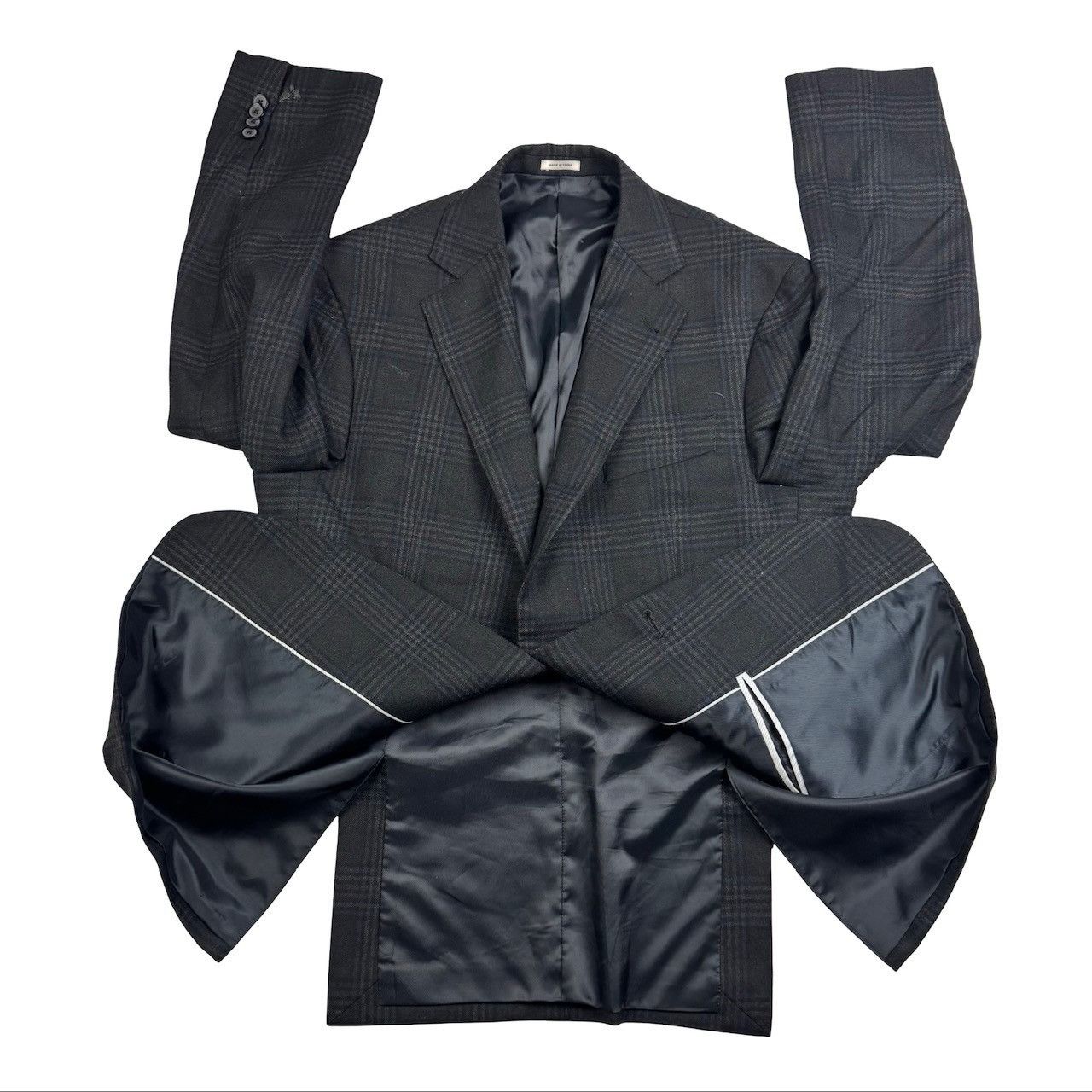 Joseph Abboud Joseph Abboud Men's Wool 2-Button Blazer Gray Plaid • 38S Size 38S - 3 Thumbnail
