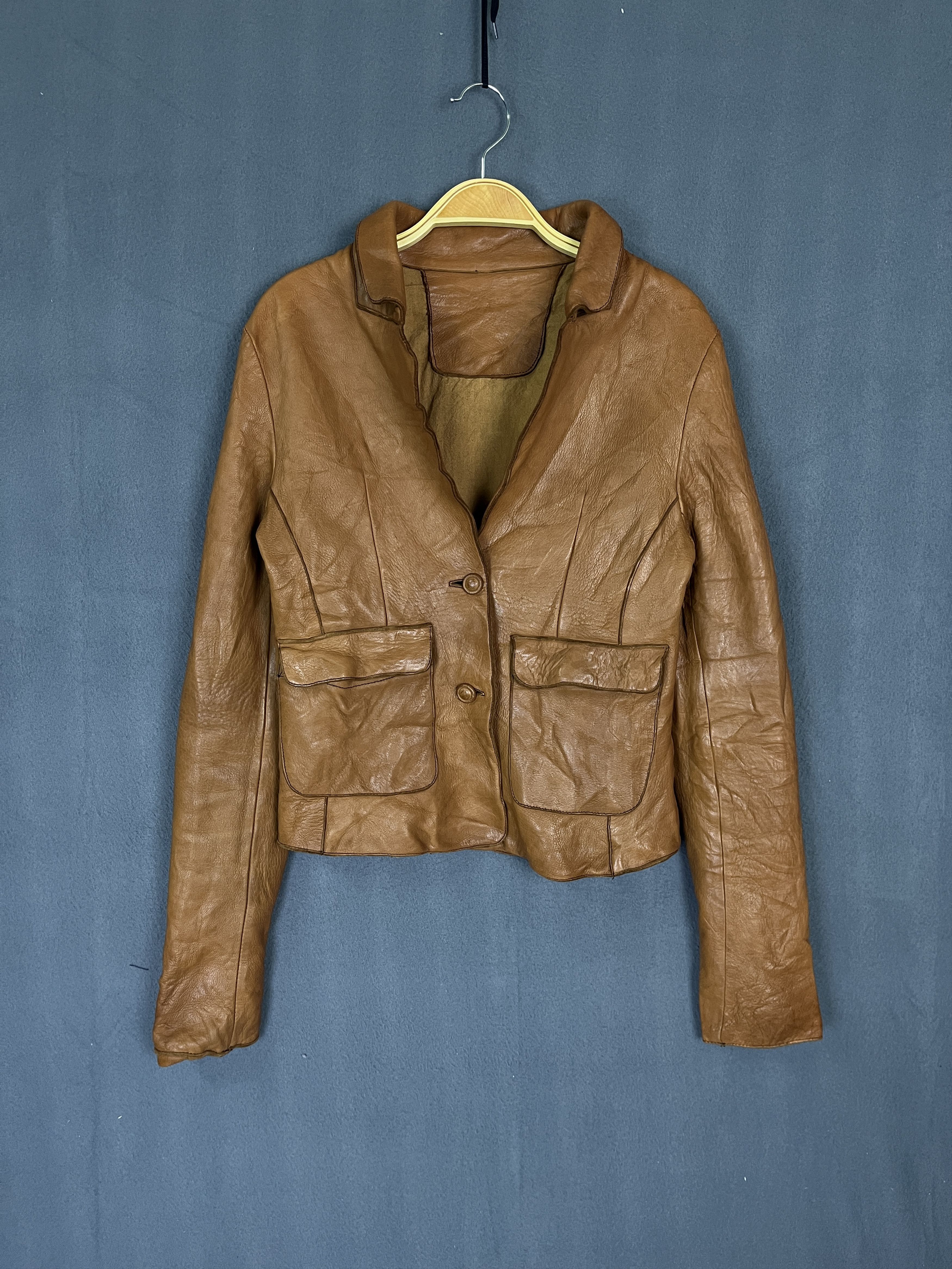 Christian Peau Goat Leather Made in Japan Button Up Jacket