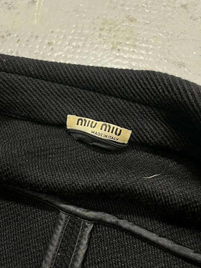 Miu Miu AW2008 Miu Miu Black Wool Double-Breasted Coat Size S / US 4 / IT 40 - 9 Thumbnail