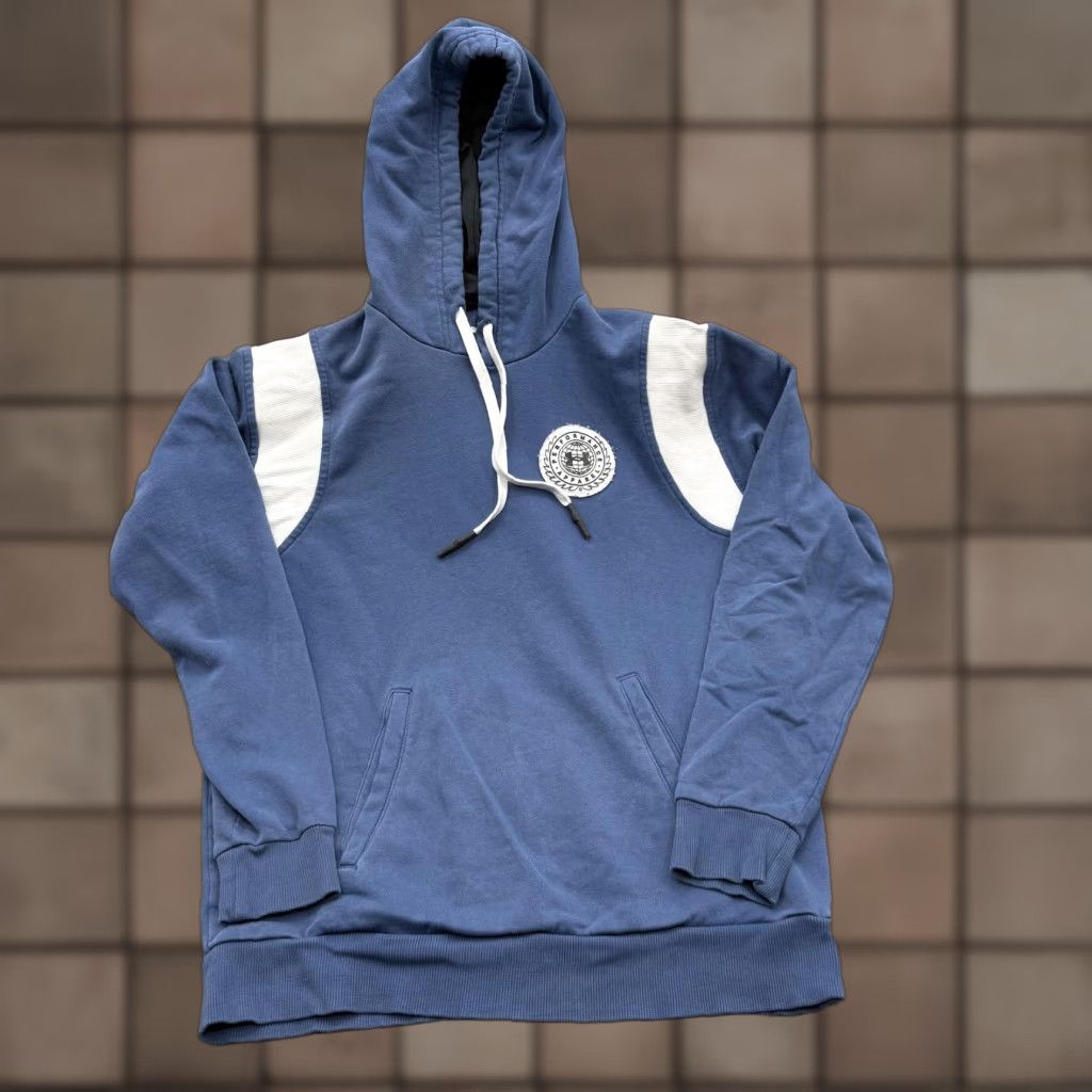 Under Armour Under Armour Hoodie Mens Small Blue Pullover Fleece Patch Logo Shoulder Panels Crew Neck Pocket Size US S / EU 44-46 / 1 - 1 Thumbnail