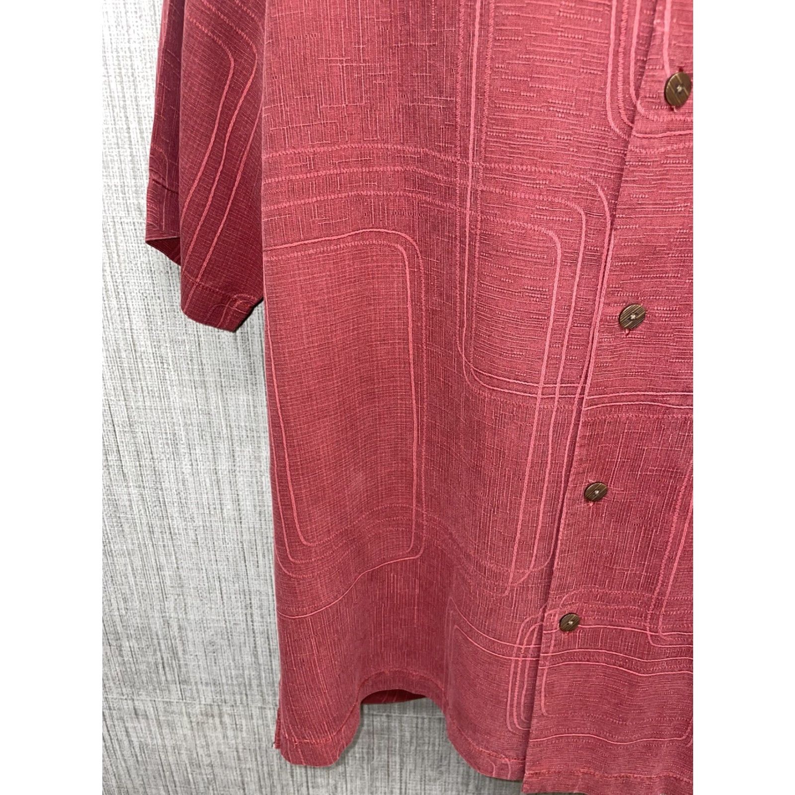Tommy Bahama Tommy Bahama Originals Red Short Sleeve Button Down Shirt Mens L Size US L / EU 52-54 / 3 - 4 Thumbnail