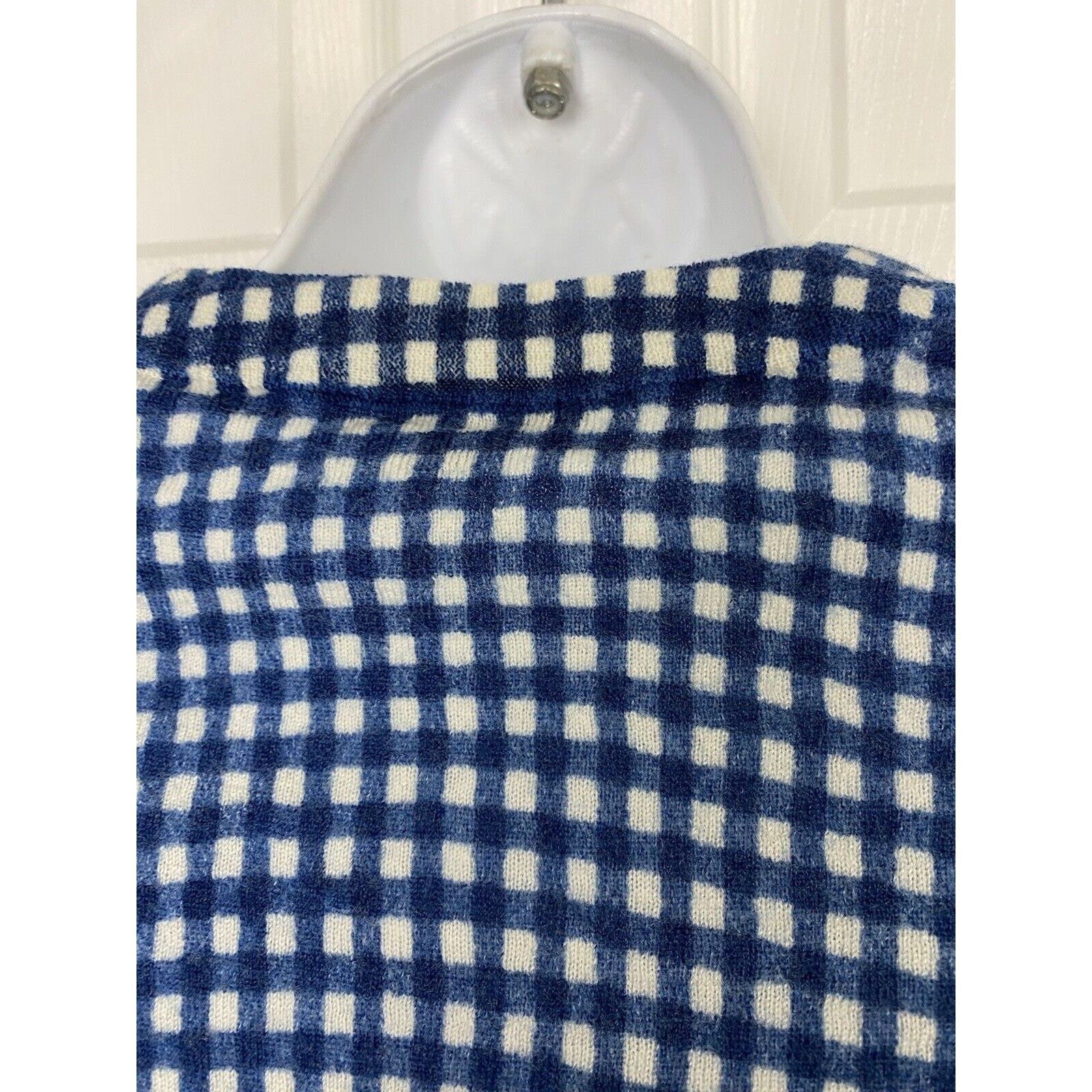 J.Crew VTG J. Crew Checkerboard Merino Wool 3/4 Sleeve Sweater XS Size XS / US 0-2 / IT 36-38 - 4 Thumbnail