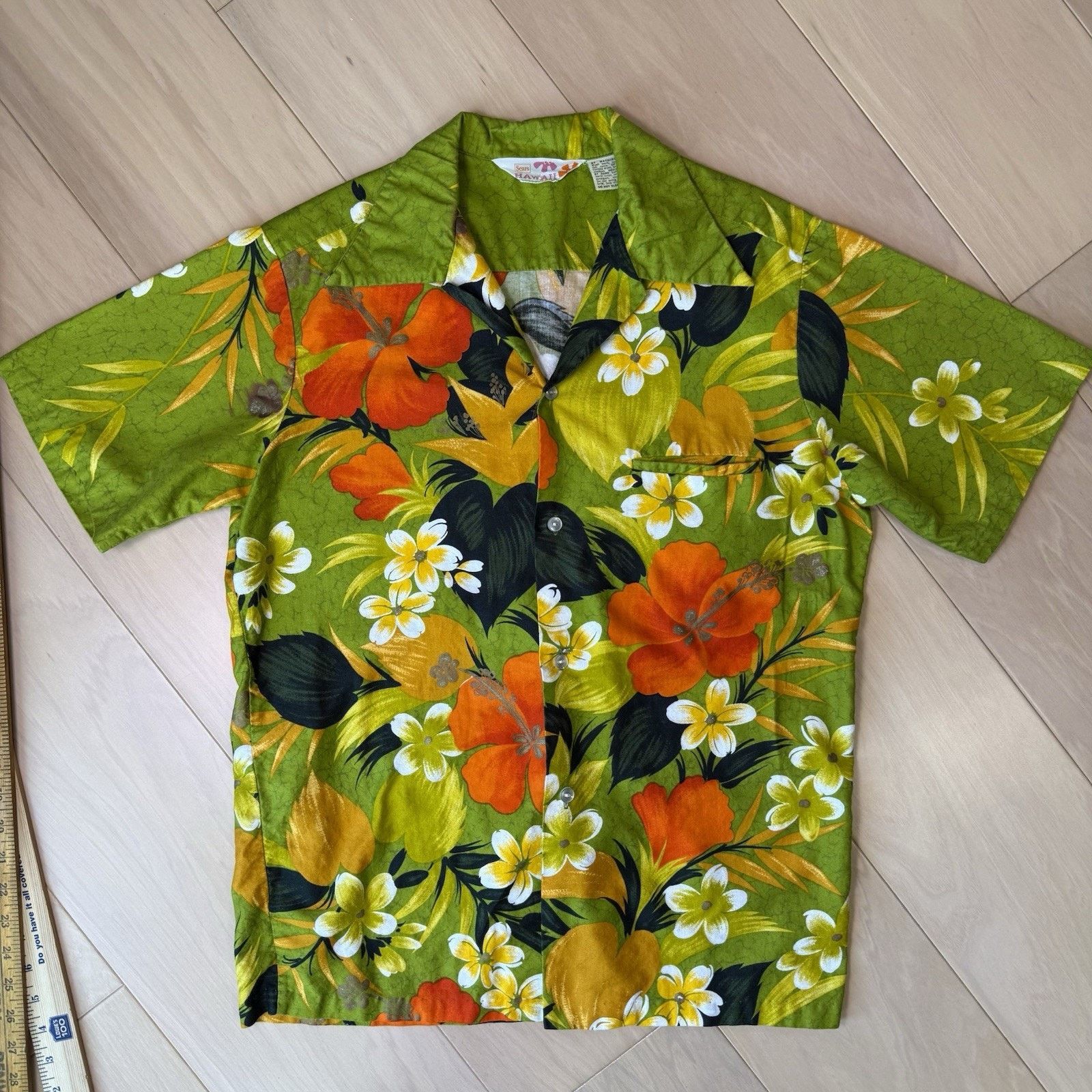 Vintage Vintage Sears Hawaii Shirt Medium Green 60s Short Sleeve Art Size US M / EU 48-50 / 2 - 3 Thumbnail