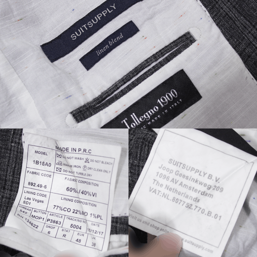 Suitsupply Plaid Linen Havana Suit Size 48R - 8 Thumbnail